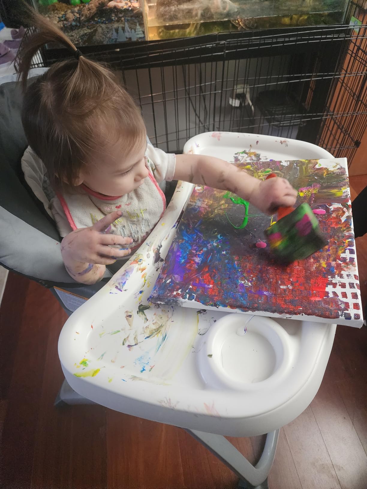 Shuttle Art Washable Finger Paint Set, 53 PCS with 14 Colors (2 fl oz), Paint Brushes, Sponge, Palette, Non-Toxic Finger Painting for Toddlers customer photo 2