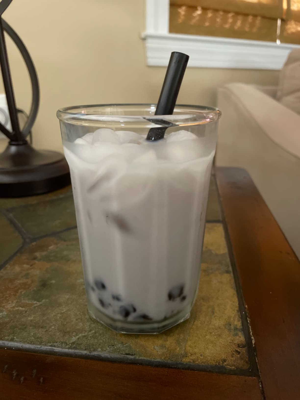 Bubble Tea COMPLETE SET. BEST DIY Boba/Bubble Tea Kit, Ready In 45 Seconds, 5 Packs Milk Tea Powder + 5 Packs Brown Sugar Tapioca Pearls+ 5 Bubble tea Straws By APEXY, Taro customer photo 1