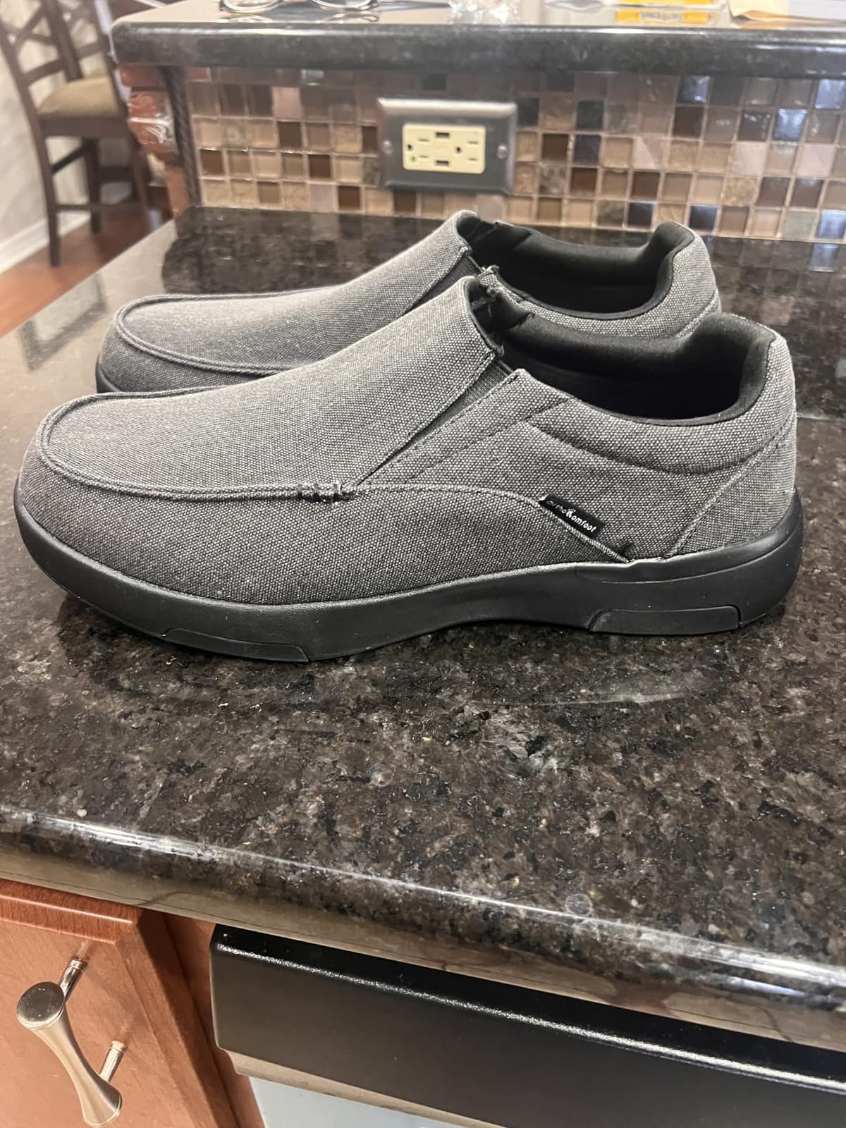 OrthoComfoot Men's Orthopedic Comfortable Slip-On Shoes with Arch Support, Orthotic Loafers for Plantar Fasciitis customer photo 1