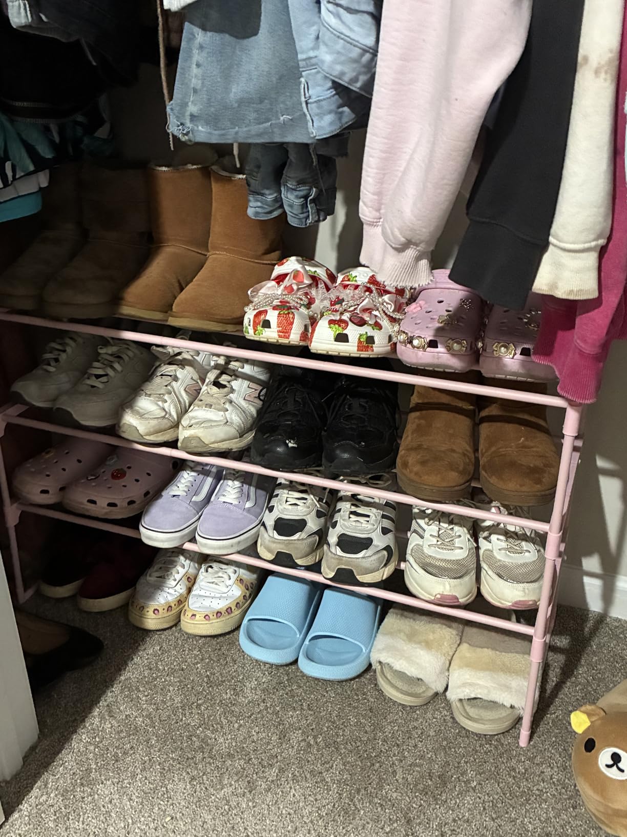 SONGMICS Shoe Rack, 3-Tier Shoe Organizer, Metal Storage Shelf customer photo 1