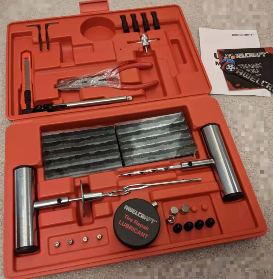 AWELCRAFT 57-Piece Tire Repair Kit – T-Handle Tools with Valve Kit & Case customer photo 2