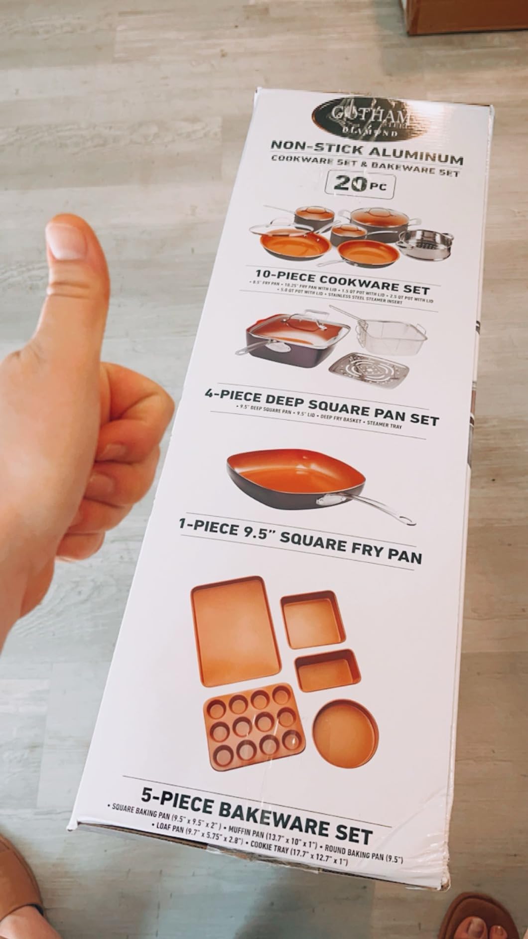 GOTHAM STEEL 12 Pc Ceramic Cookware Set, Diamond & Titanium Reinforced customer photo 1