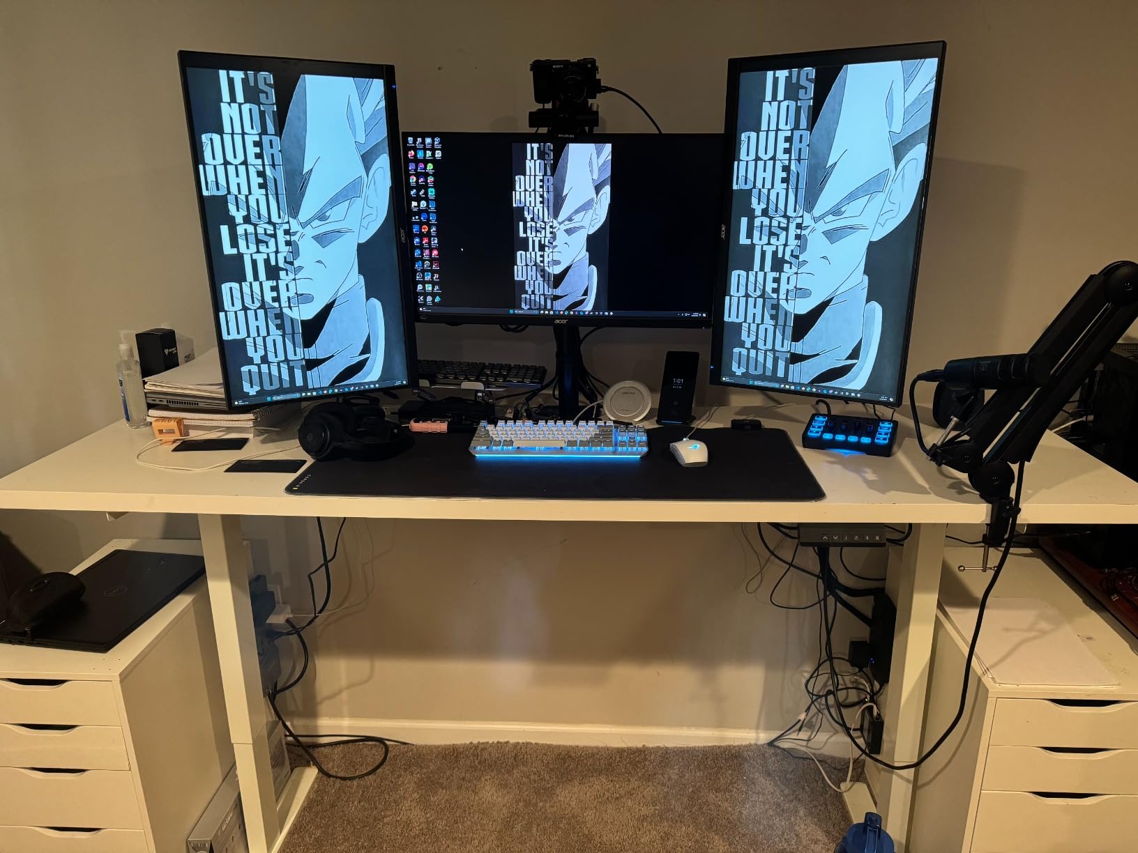 VIVO Black Dual Motor Electric Standing Desk Frame, DESK-E-200B customer photo 2