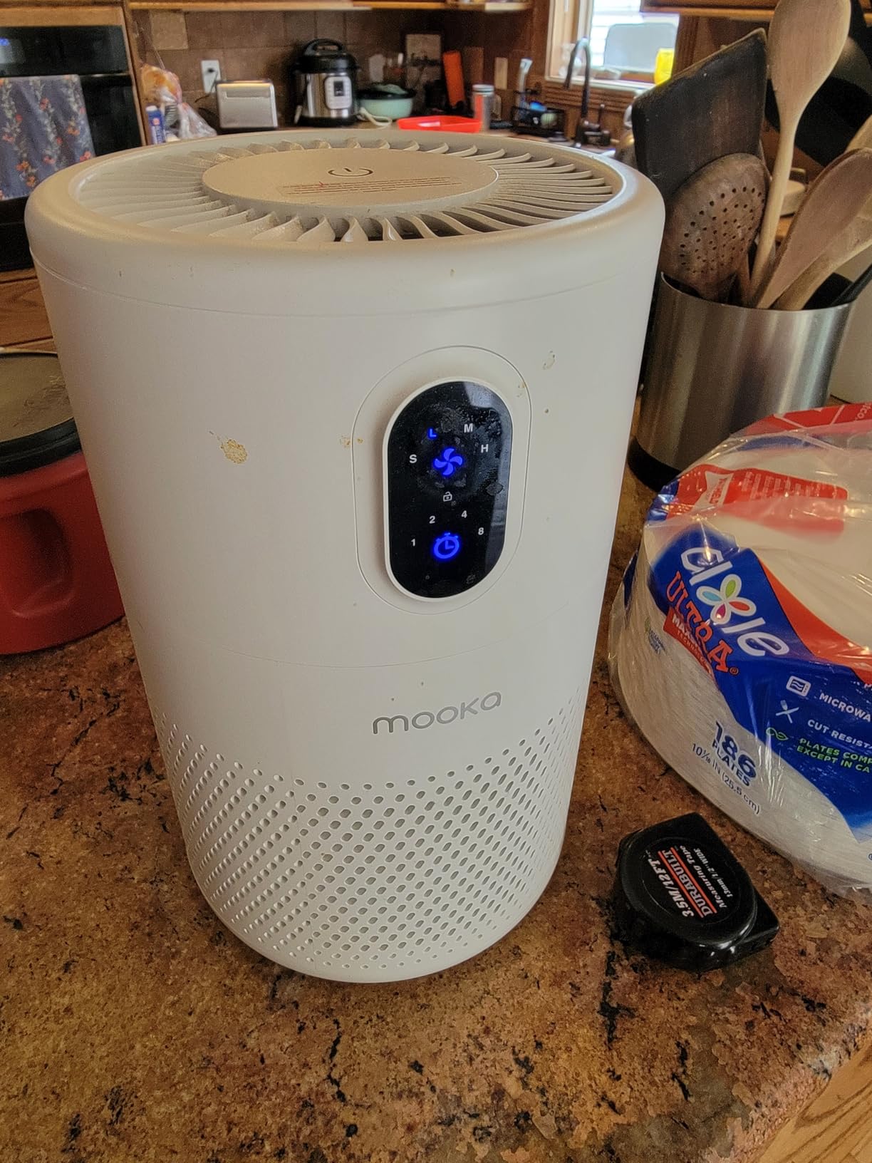MOOKA Air Purifiers for Home Large Room up to 1076ft², H13 True HEPA Air Filter Cleaner, Odor Eliminator, Remove Smoke Dust Pollen Pet Dander, Night Light, B-D02L White customer photo 2