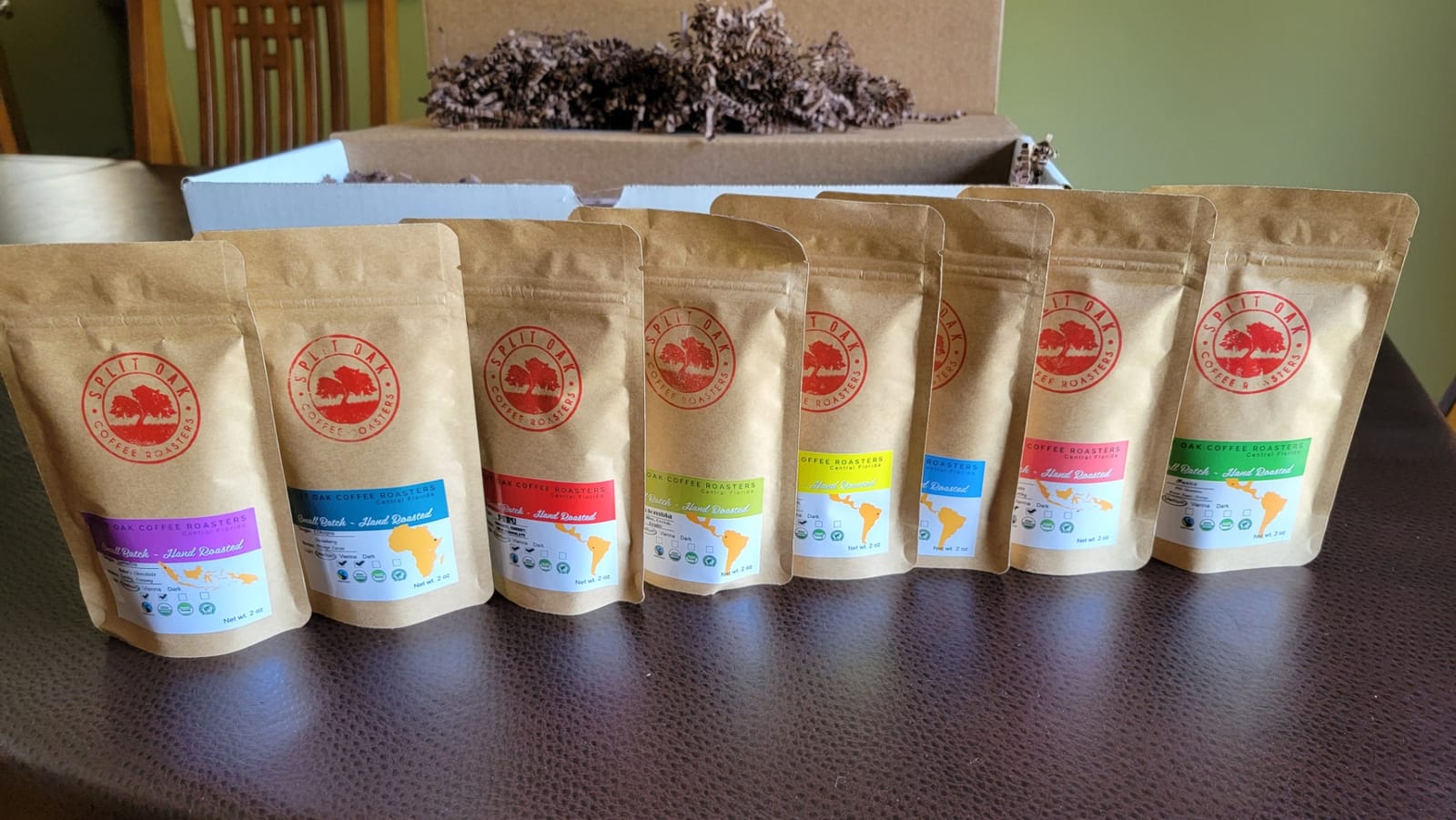 Coffee Gift Box Set 8 Assorted Coffees 2oz plus1 French Press Glass Coffee Maker. Amazing coffees from all over the world. customer photo 1