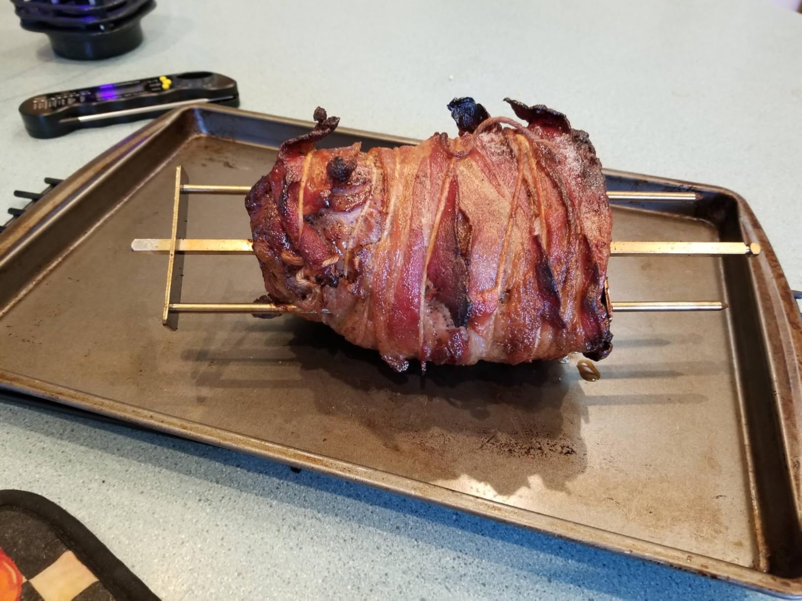 ROTO-Q 360 Cordless Universal Rotisserie Kit for Grills Ovens and Smokers - Non-Electric Wind-up Spit Roaster, Gas or Charcoal BBQ - Indoor/Outdoor (Stainless Steel) customer photo 2