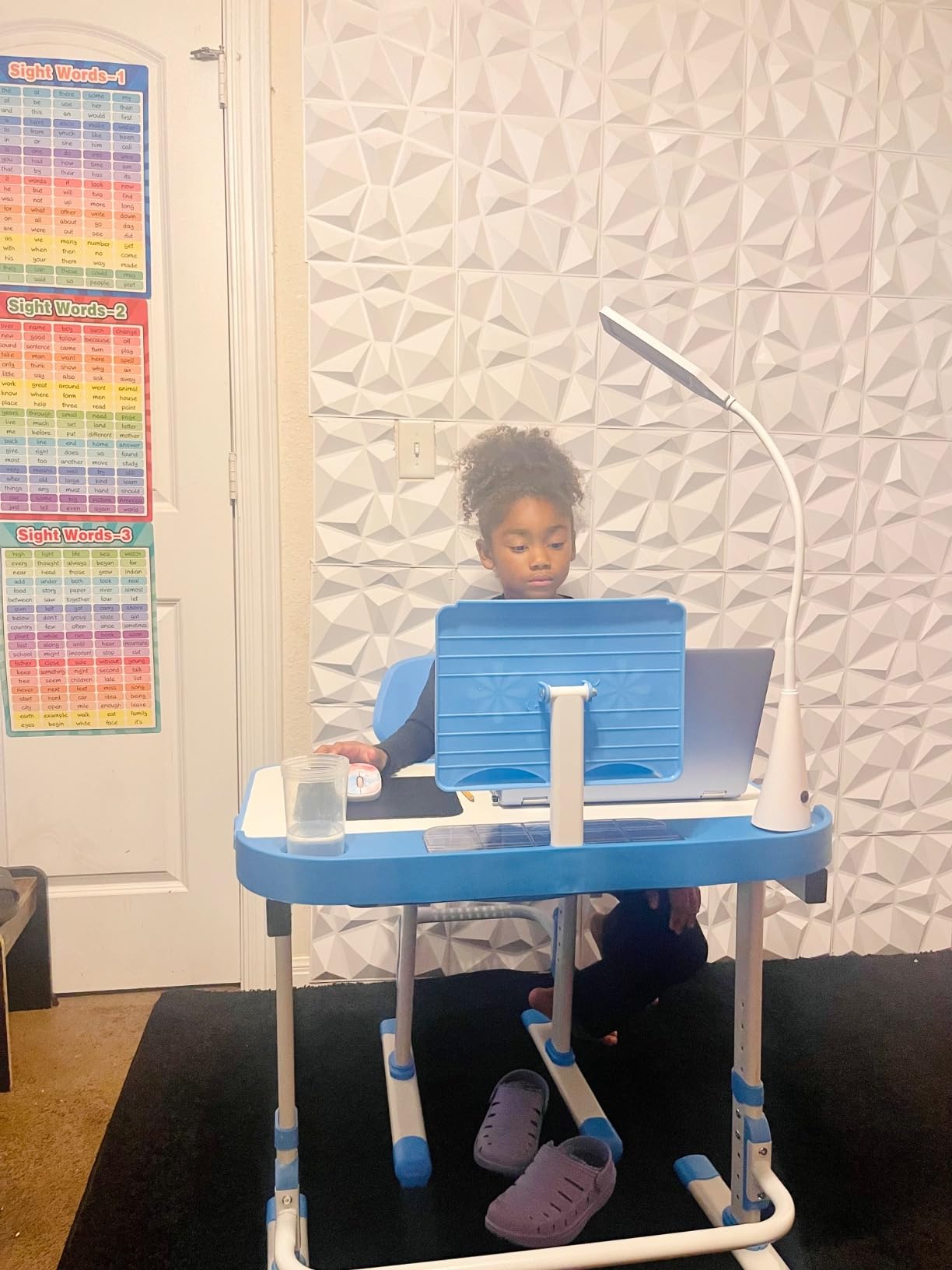 Cantonape Kids Desk and Chair Set Children School Study Desk for Boys Girls customer photo 2