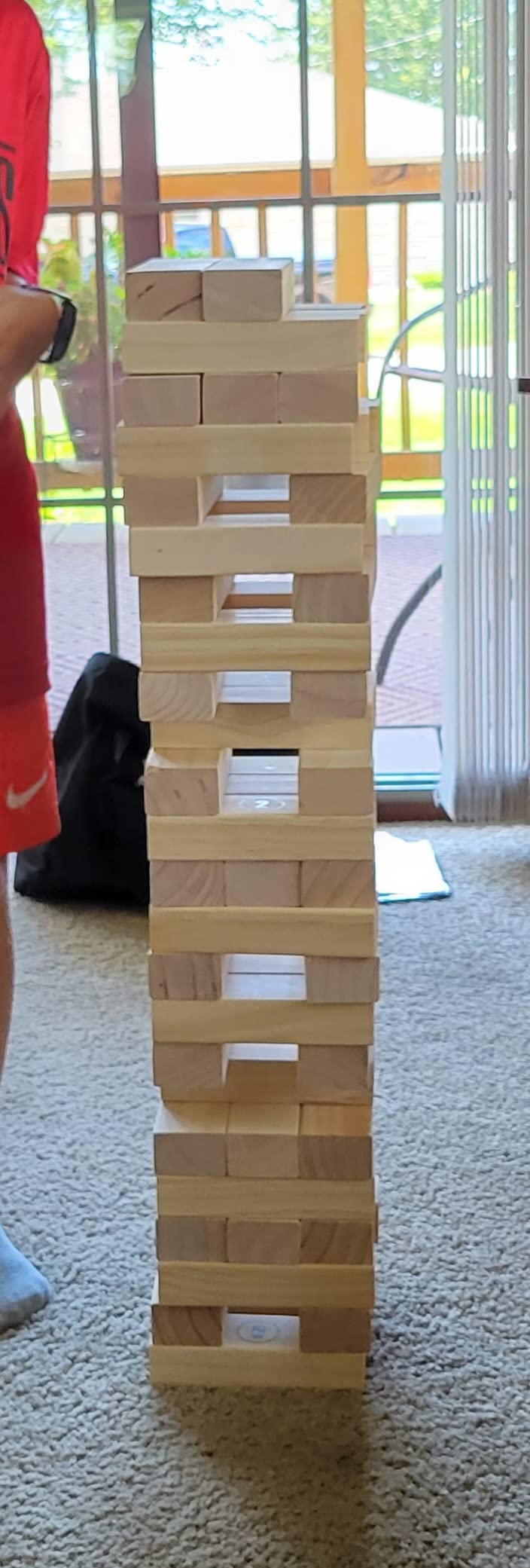 Outdoor Games Large Tumble Tower 54 Wood Blocks Stacking Game 4 FT Tall customer photo 1