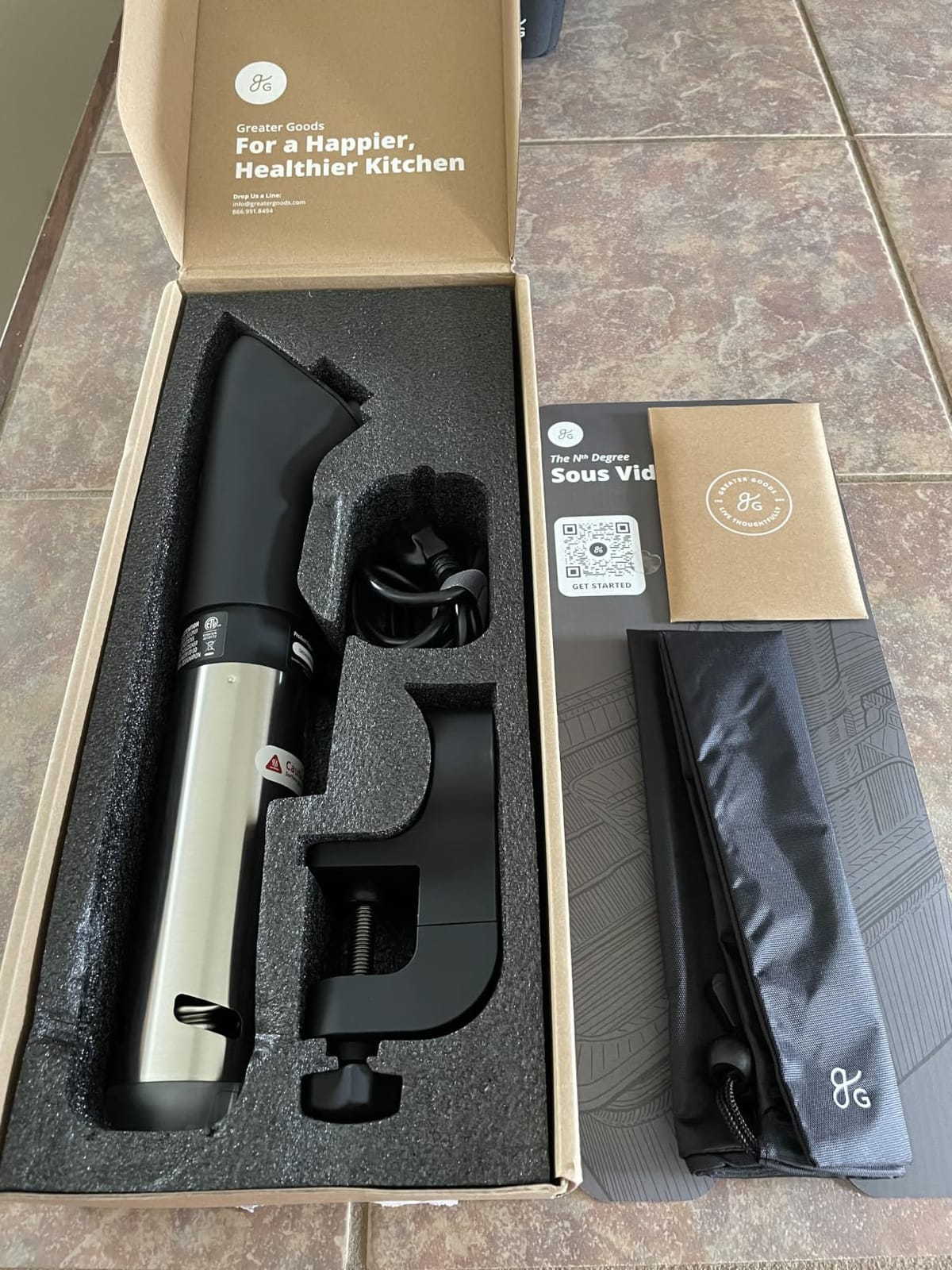 Greater Goods Sous Vide Cooker, 1100W, No App or WiFi Needed (Onyx Black) customer photo 2