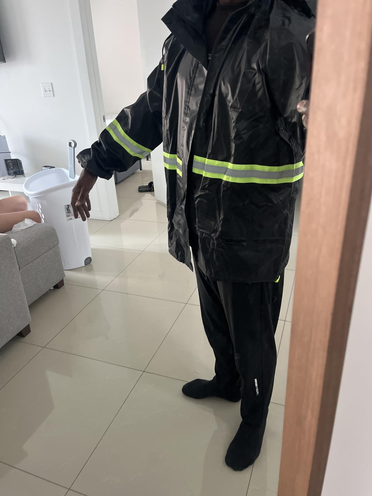 Rain Suits for Men Women Waterproof, Breathable Rain Coats with Eye-Catching Reflective Strip, Durable Rain Gear customer photo 1
