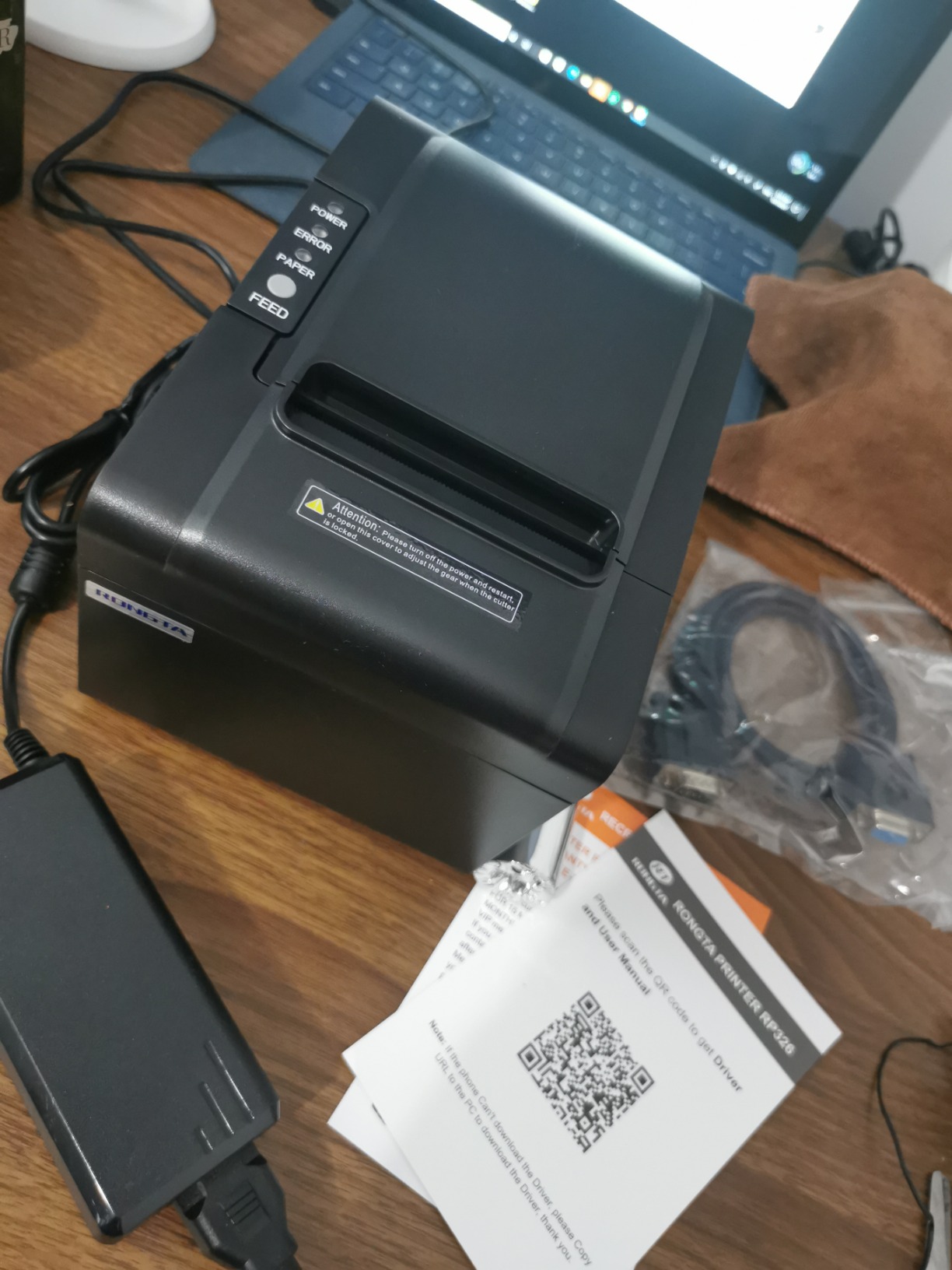 Rongta POS Printer, 80mm USB Thermal Receipt Printer, Restaurant Kitchen Printer with Auto Cutter Support Cash Drawer,USB Serial Ethernet Interface for Windows/Mac/Linux,Do Not Square (RP326) customer photo 2