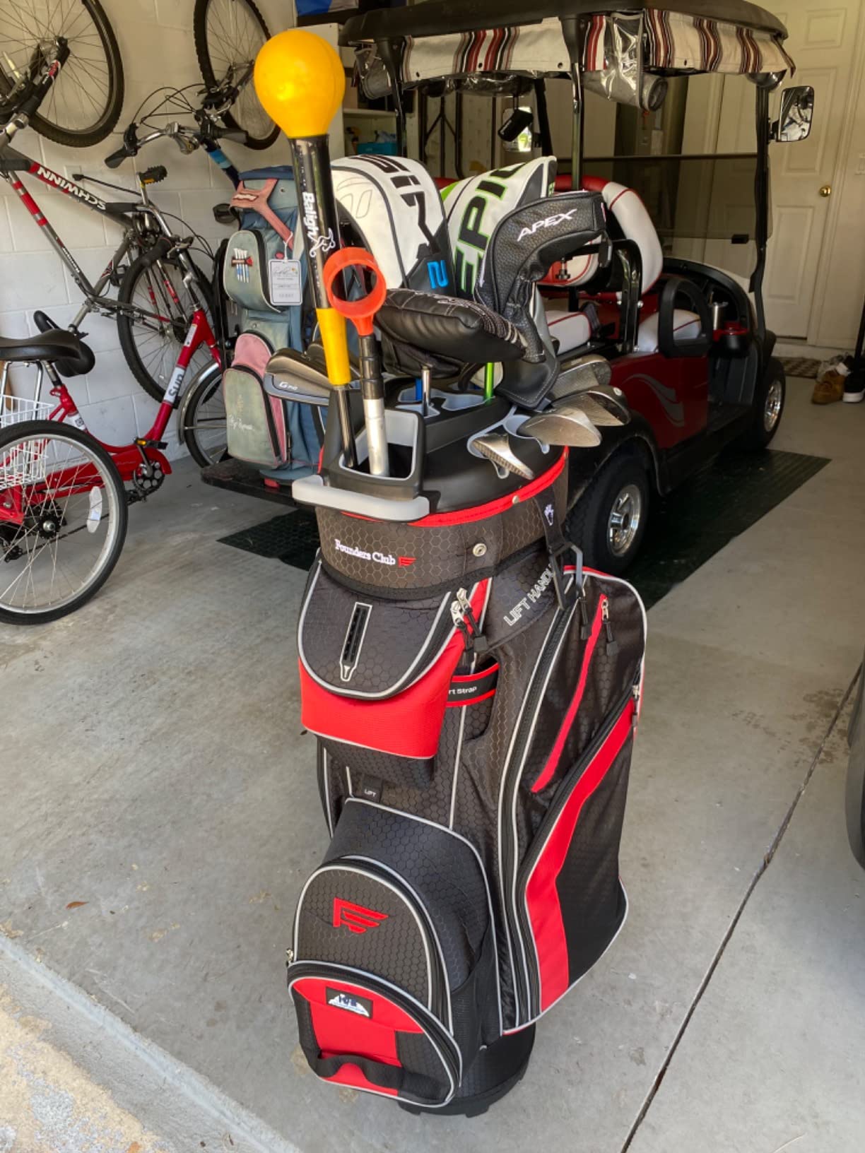 Founders Club 3rd Generation Club Lock Organizer Golf Cart Bag with 14 Way Anti Rattle Divider Top- Free Snap On Rain Hood-Full Length Dividers customer photo 1