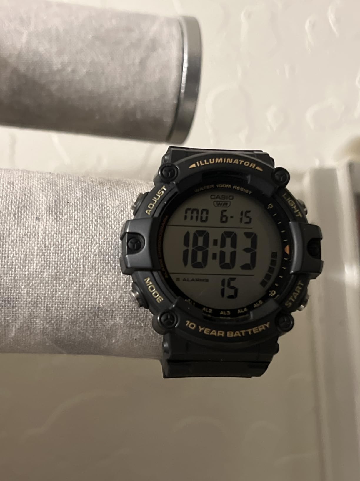 Casio Illuminator AE1500WH Series | 10-Year Battery | LED Backlight | 5-Alarms | 1/100 Sec Stopwatch | Men's Digital Watch customer photo 2
