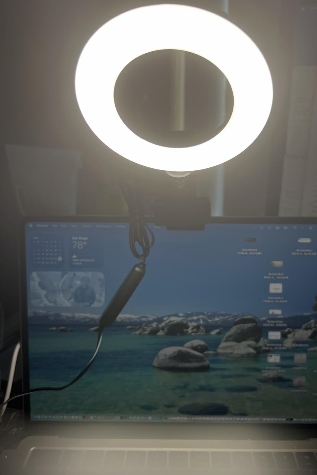 Video Conference Lighting Kit, Ring Light Clip on Laptop Monitor with 5 Dimmable Color & 5 Brightness Level for Webcam Lighting/Zoom Lighting/Remote Working/Self Broadcasting and Live Streaming, etc. customer photo 1