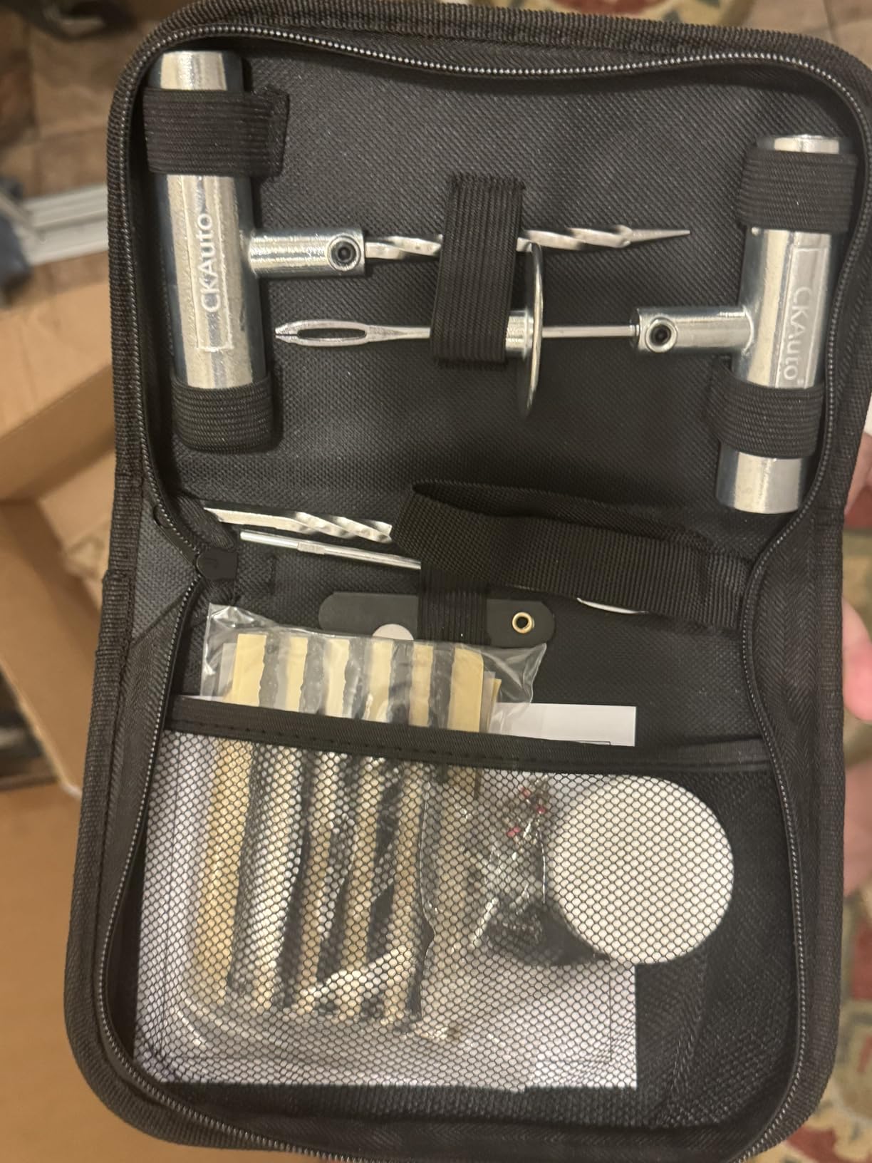 CKAuto 36 pcs Universal Tire Repair Kit with Plugs Heavy Duty Professional customer photo 2