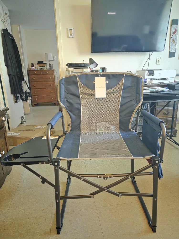 SUNNYFEEL Oversized Camping Chair Portable Directors Chairs with Side Table customer photo 2