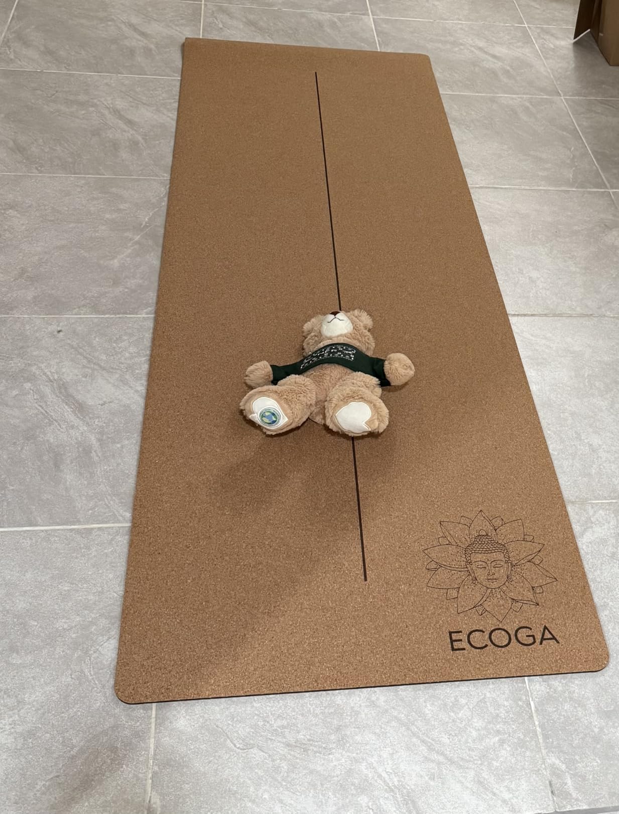 Premium Cork Yoga Mat With Alignment Marks - 5mm Thick Non Slip Hot Yoga Mat - Eco-friendly Non Toxic - Includes Strap and Bag customer photo 2