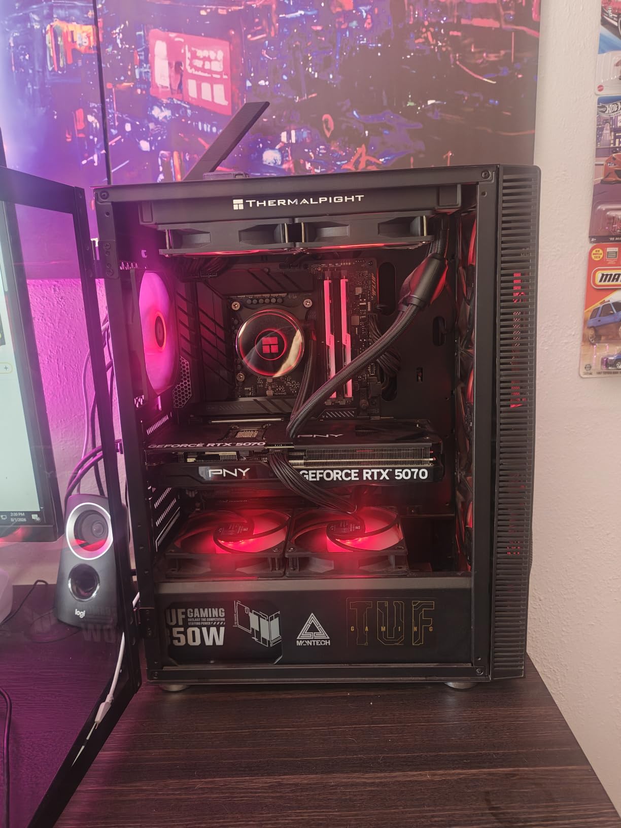 MONTECH X3 Mesh High Airflow ATX Mid-Tower PC Case, 6 Fixed RGB Fans, Black customer photo 2