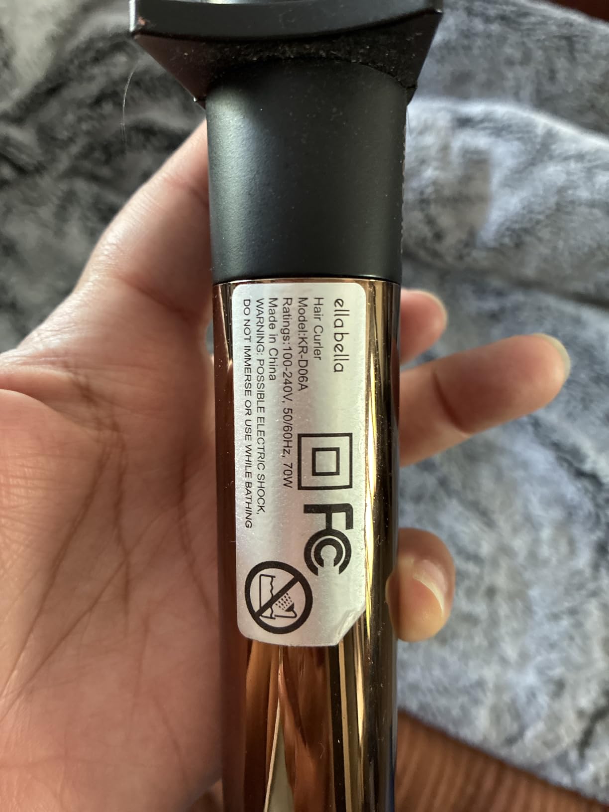 ELLA BELLA® Curling Iron 1 Inch, Professional Ceramic Wand, All Hair Types customer photo 1