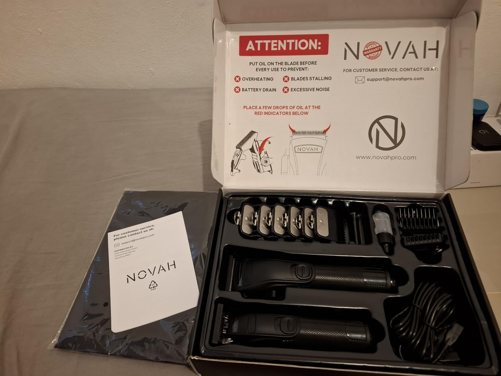 Novah® Professional Hair Clippers for Men, Professional Barber Clippers and Trimmer Set, Mens Cordless Hair Clipper for Barbers Haircut Kit Fade customer photo 1