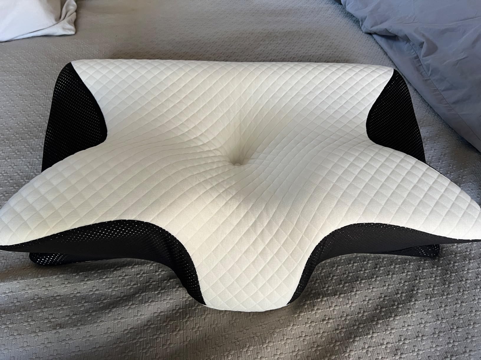 HOMCA Memory Foam Cervical Pillow, 2 in 1 Ergonomic Contour Orthopedic Pillow for Neck Pain, Contoured Support Pillows for Side Back Stomach Sleepers customer photo 2