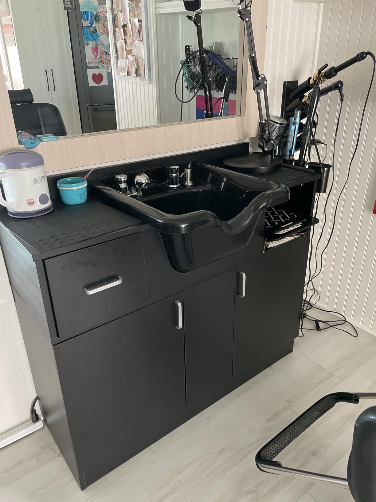 Artist hand Shampoo Backwash Sink Station Shampoo Station (Black) customer photo 1
