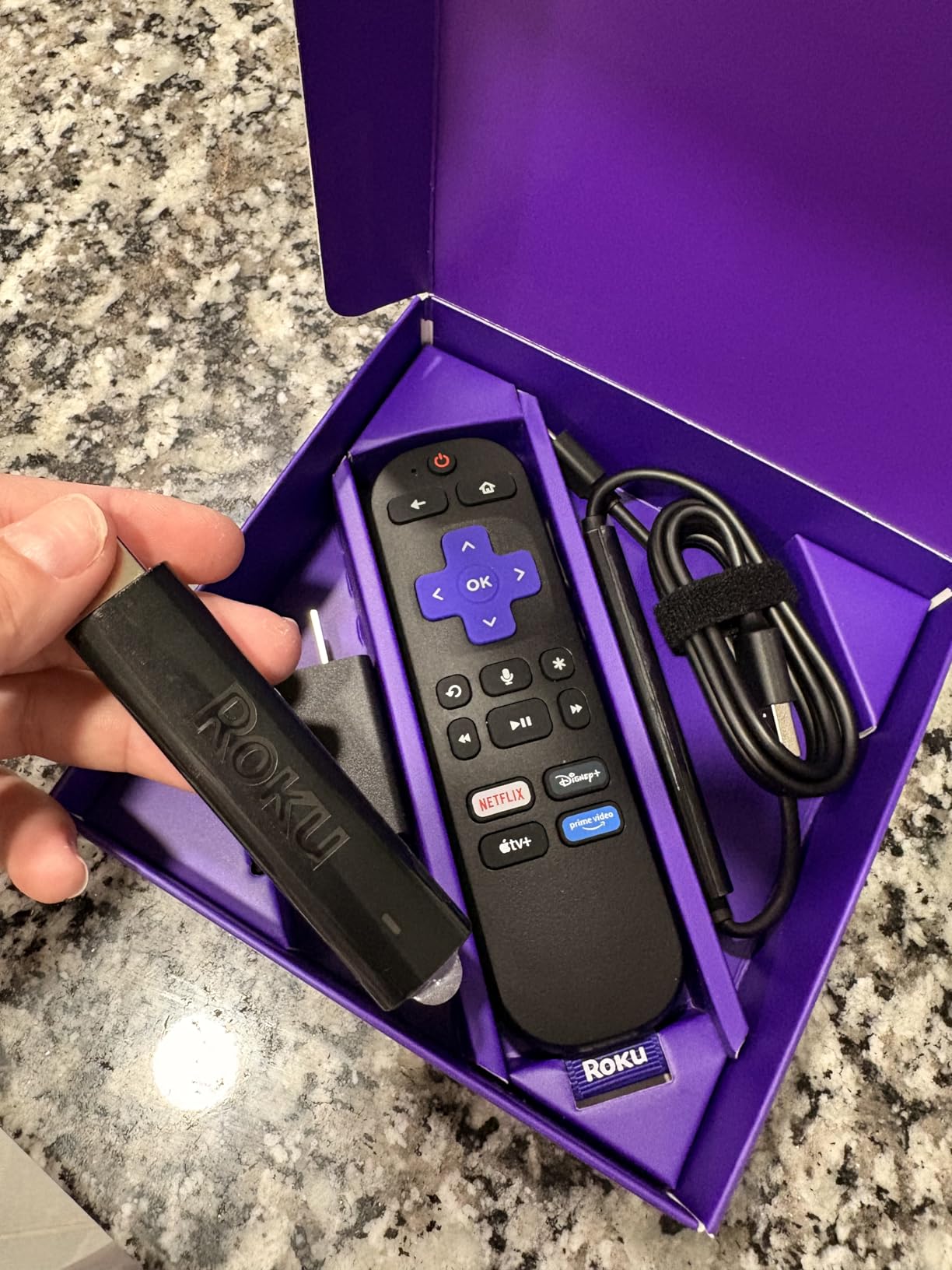 Roku Streaming Stick 4K with Voice Remote - HDR10+ & Dolby Vision customer photo 1
