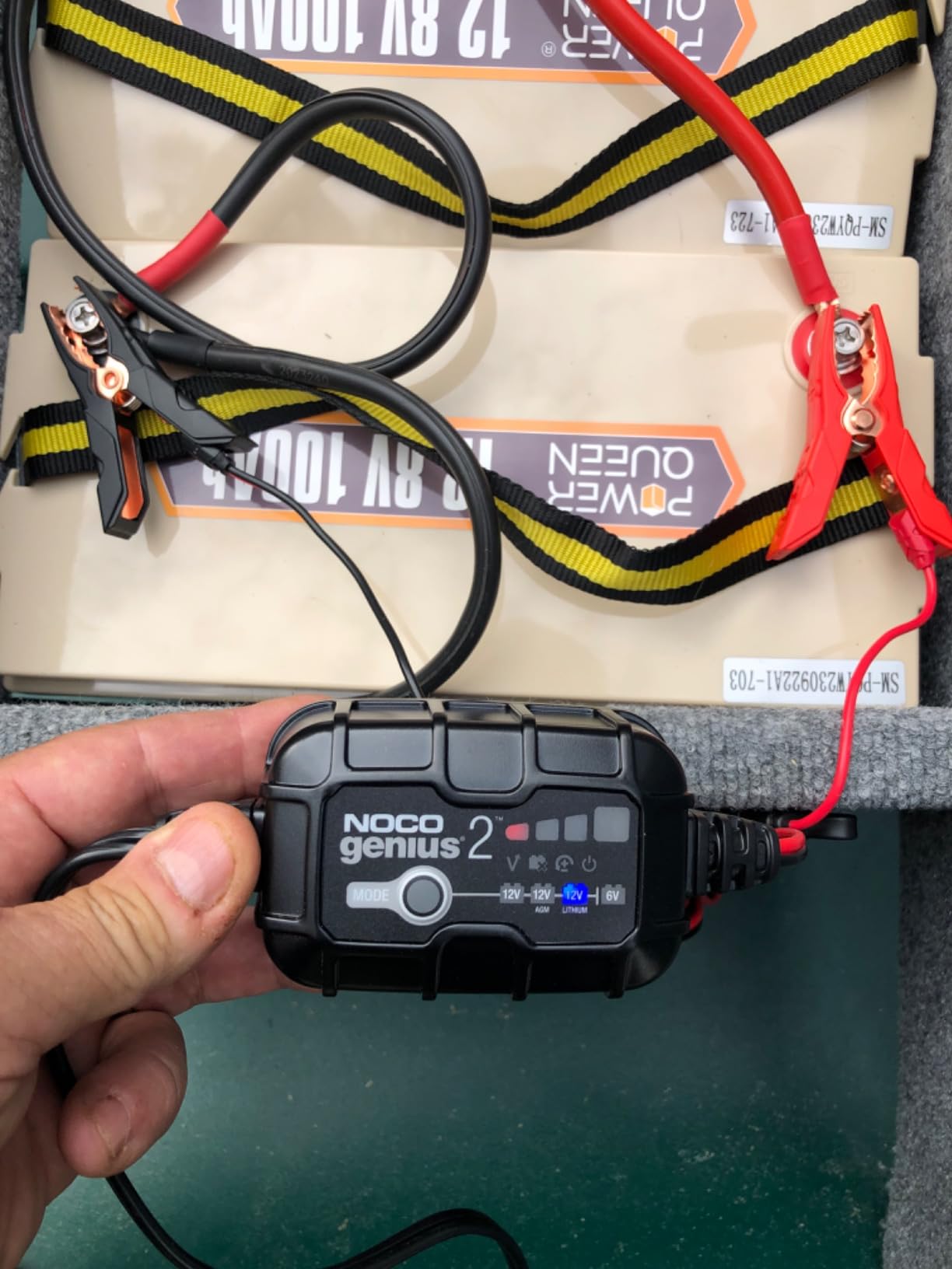 Power Queen 12V 100Ah LiFePO4 Battery, Group 31 Lithium Battery with 1280Wh Energy and BMS Protection, Up to 15000 Deep Cycles for RV Trailer, Solar Off-Grid, Marine customer photo 1