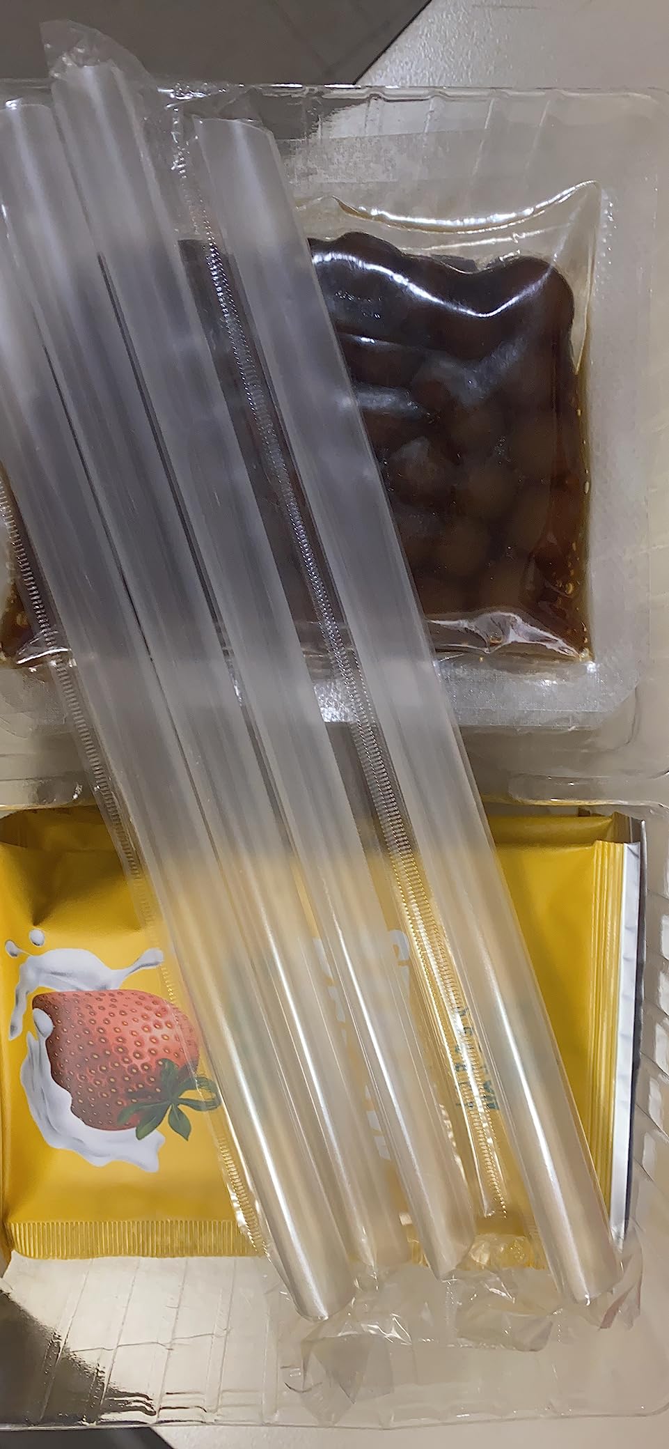 Fusion Select 5 Packs Taro, Mango, Honeydew, Strawberry Bubble Tea Kit Set With Extra Rich Tapioca Pearls, Straws customer photo 1