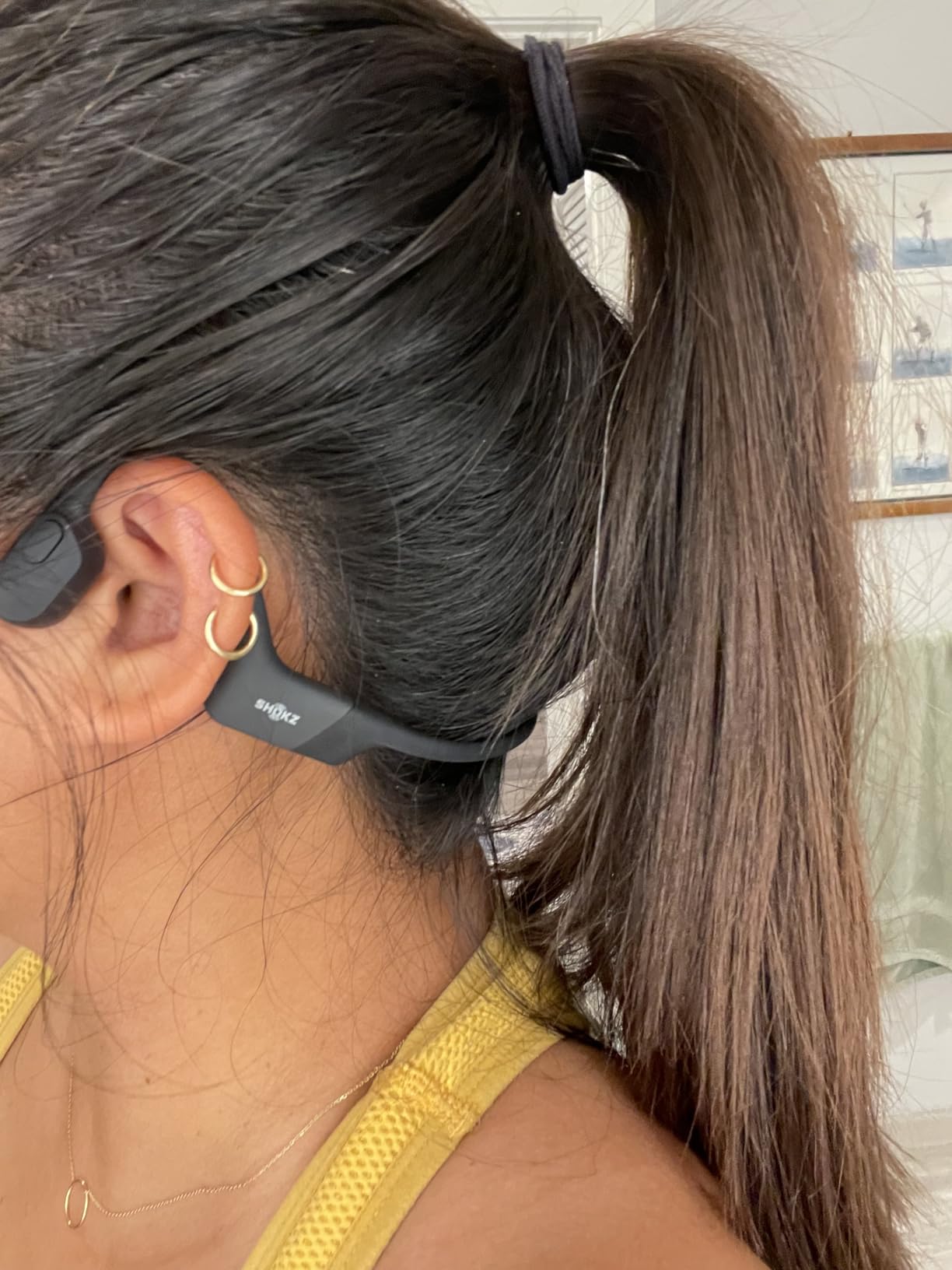 SHOKZ OpenRun Mini Bone Conduction Open-Ear Bluetooth Headphones, Black customer photo 1