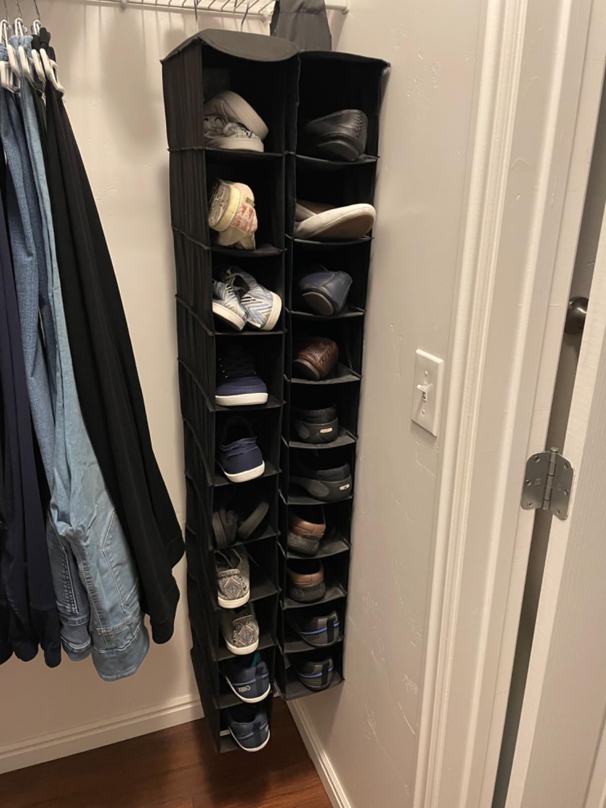 Simple Houseware 2 Pack 10 Shelves Hanging Shoe Organizer, Gray customer photo 2