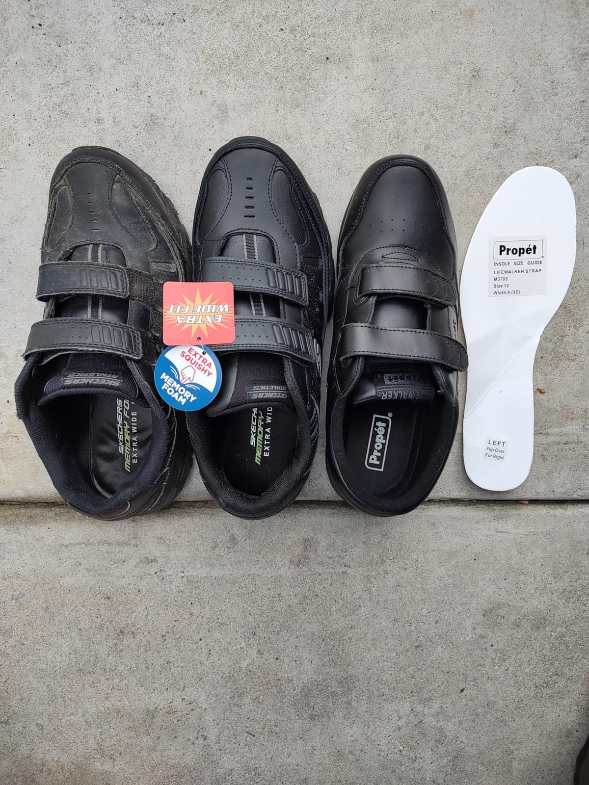Propet Mens LifeWalker Strap Slip On Walking Walking Sneakers Shoes - Off White customer photo 1