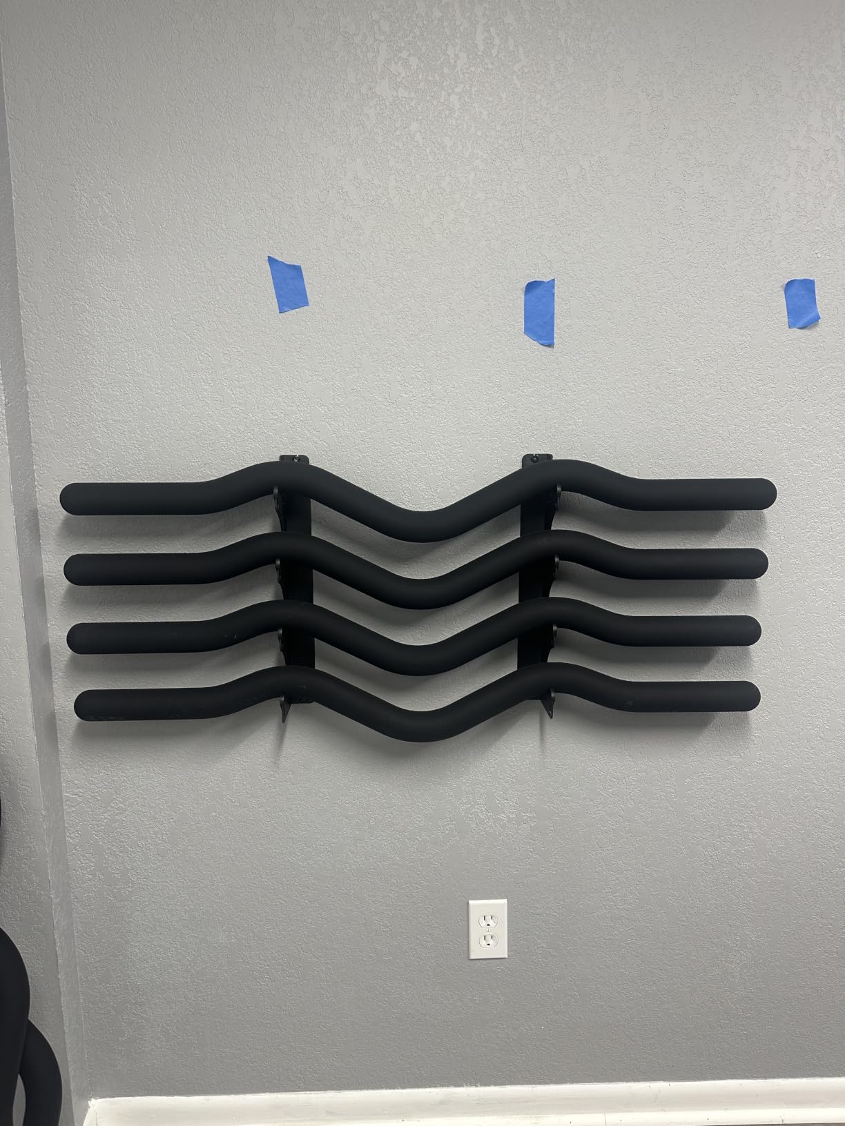 Barbell Rack Barbell Holder Wall Mount Barbell Storage Holder Olympic Bar Hanger for Home, Commercial, Garage Gym customer photo 1
