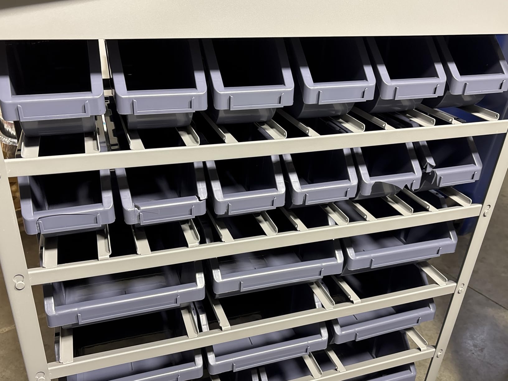 King's Rack Bin Rack Storage System Heavy Duty Steel Rack Organizer Shelving Unit w/ 22 Plastic Bins in 6 tiers customer photo 2