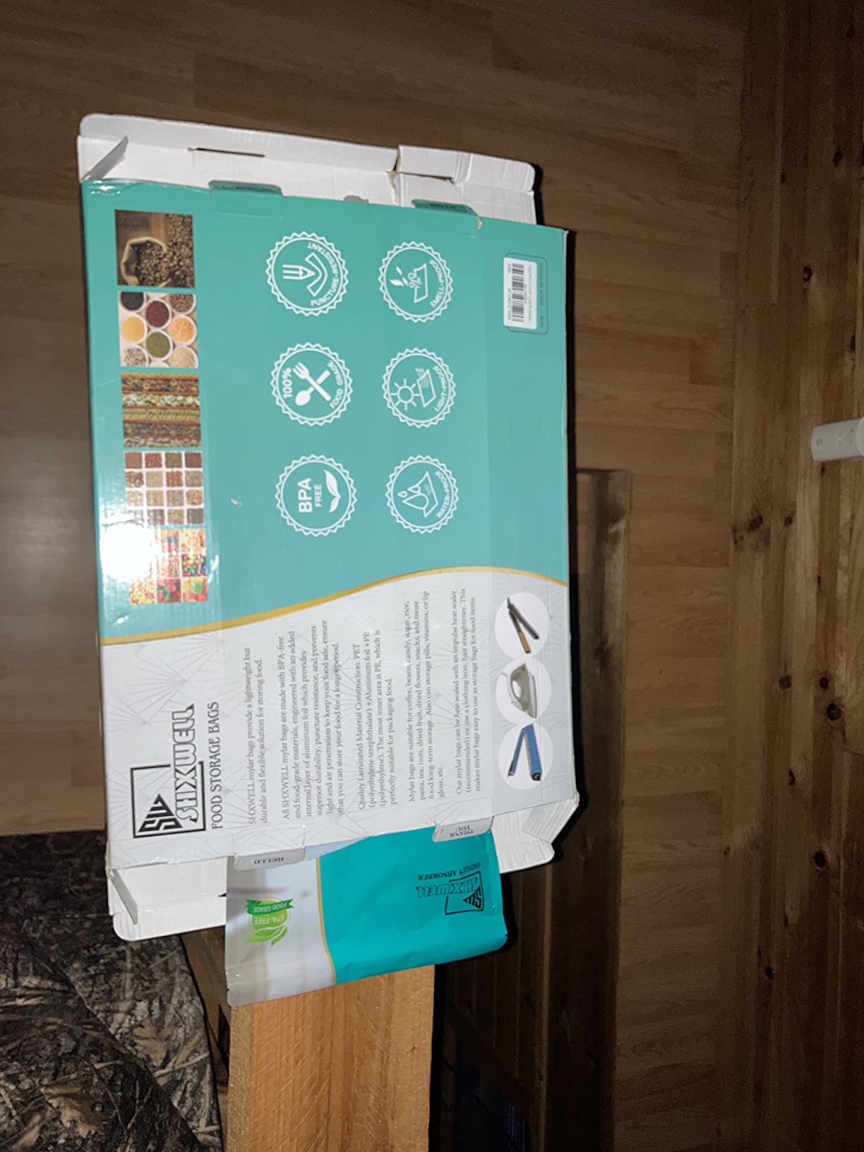 10PCS 5 Gallon Mylar Bags with 2500CC Oxygen Absorbers and Labels, Zipper Resealable Pouches Heat Sealable Bags for Long Term Food Storage customer photo 1