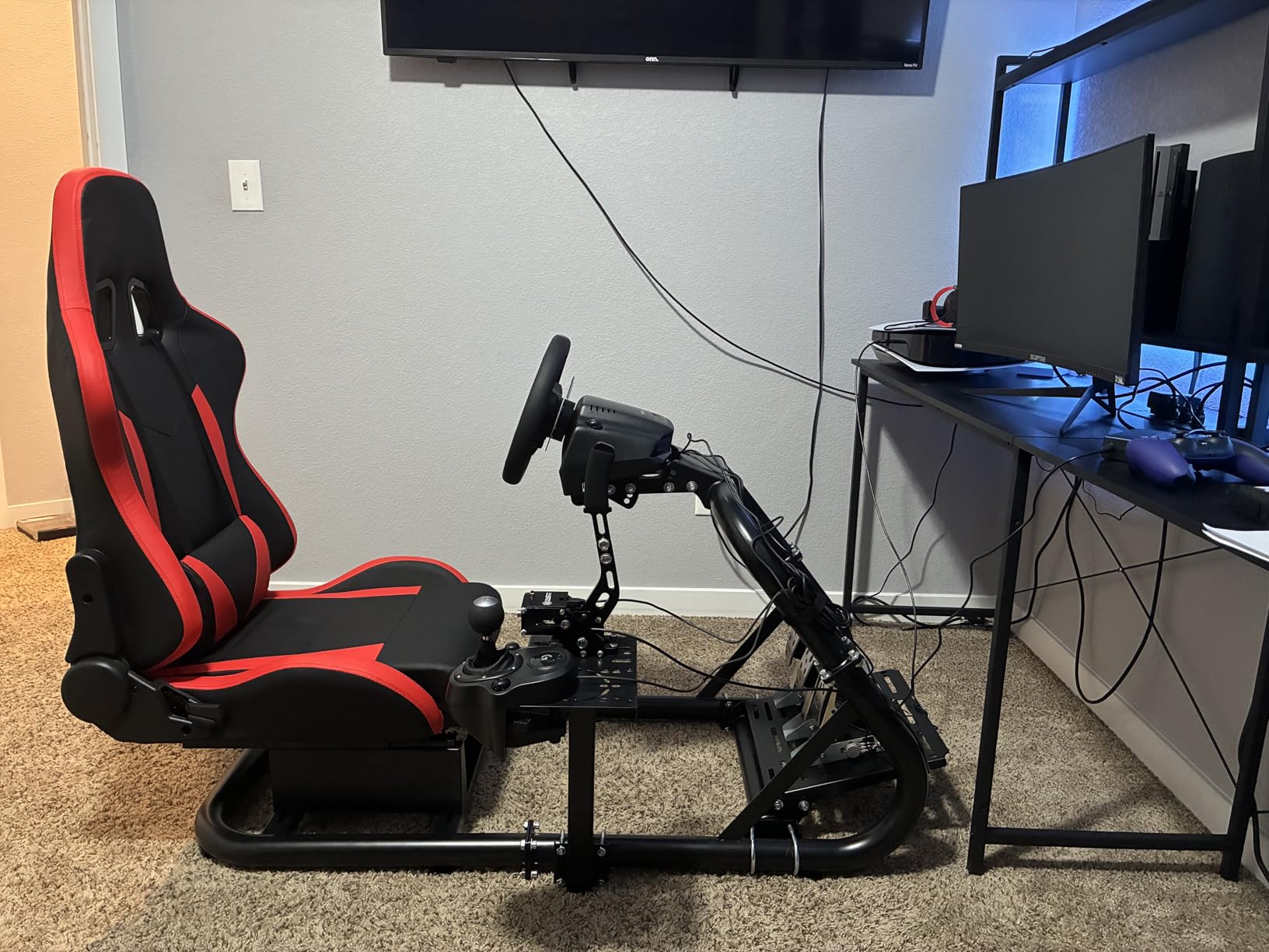 Marada Racing Simulator Cockpit with Red Seat Fit for 12Nm Direct Drive customer photo 2