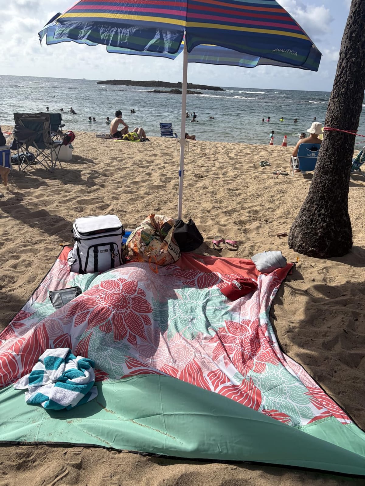 HIHOHO Waterproof Sandproof Beach Blanket Mat for 1-8 Adults, Quick Drying customer photo 1