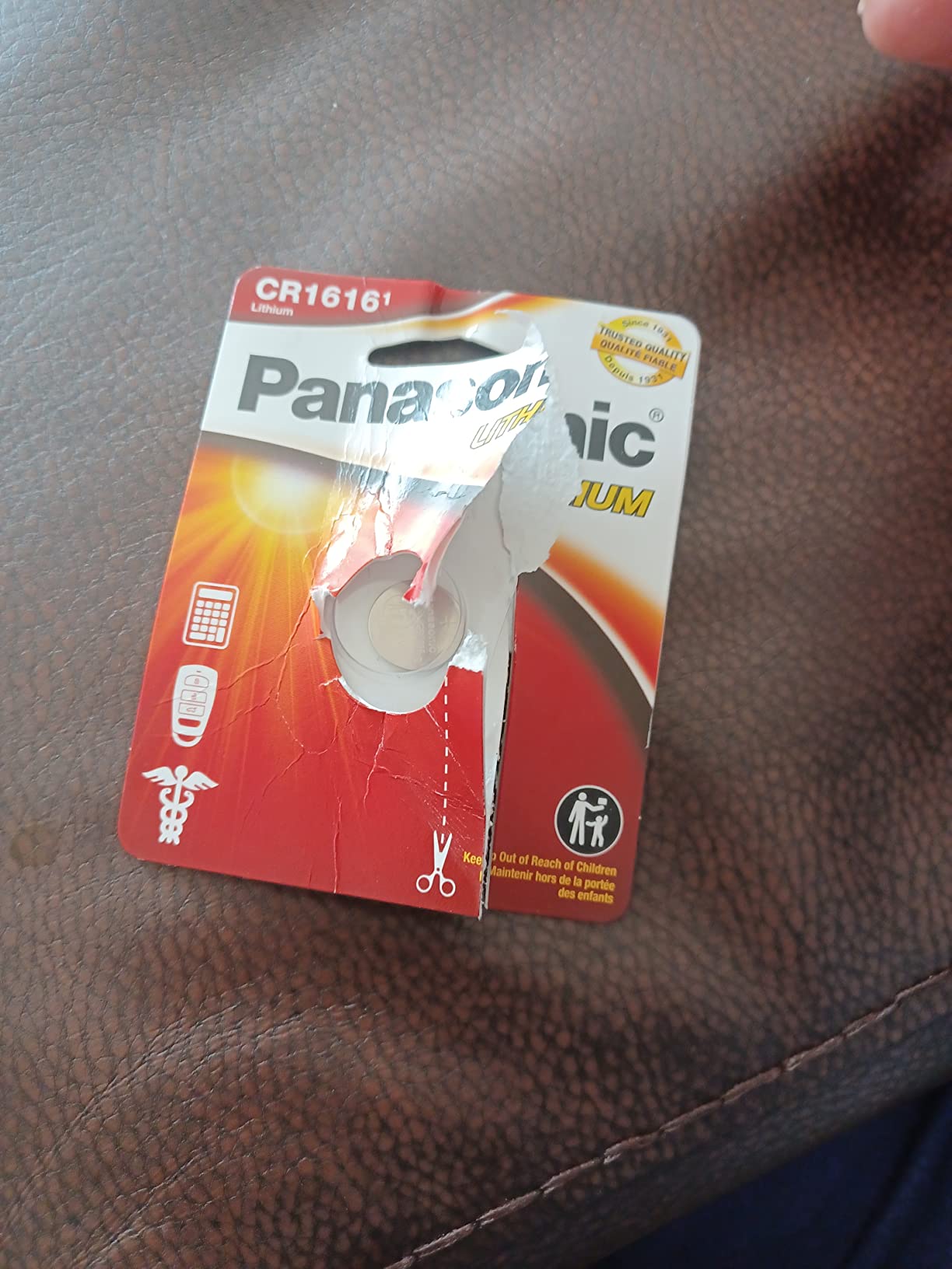 Panasonic CR1616 3.0 Volt Long Lasting Lithium Coin Cell Batteries in Child Resistant, Standards Based Packaging, 2-Battery Pack customer photo 1