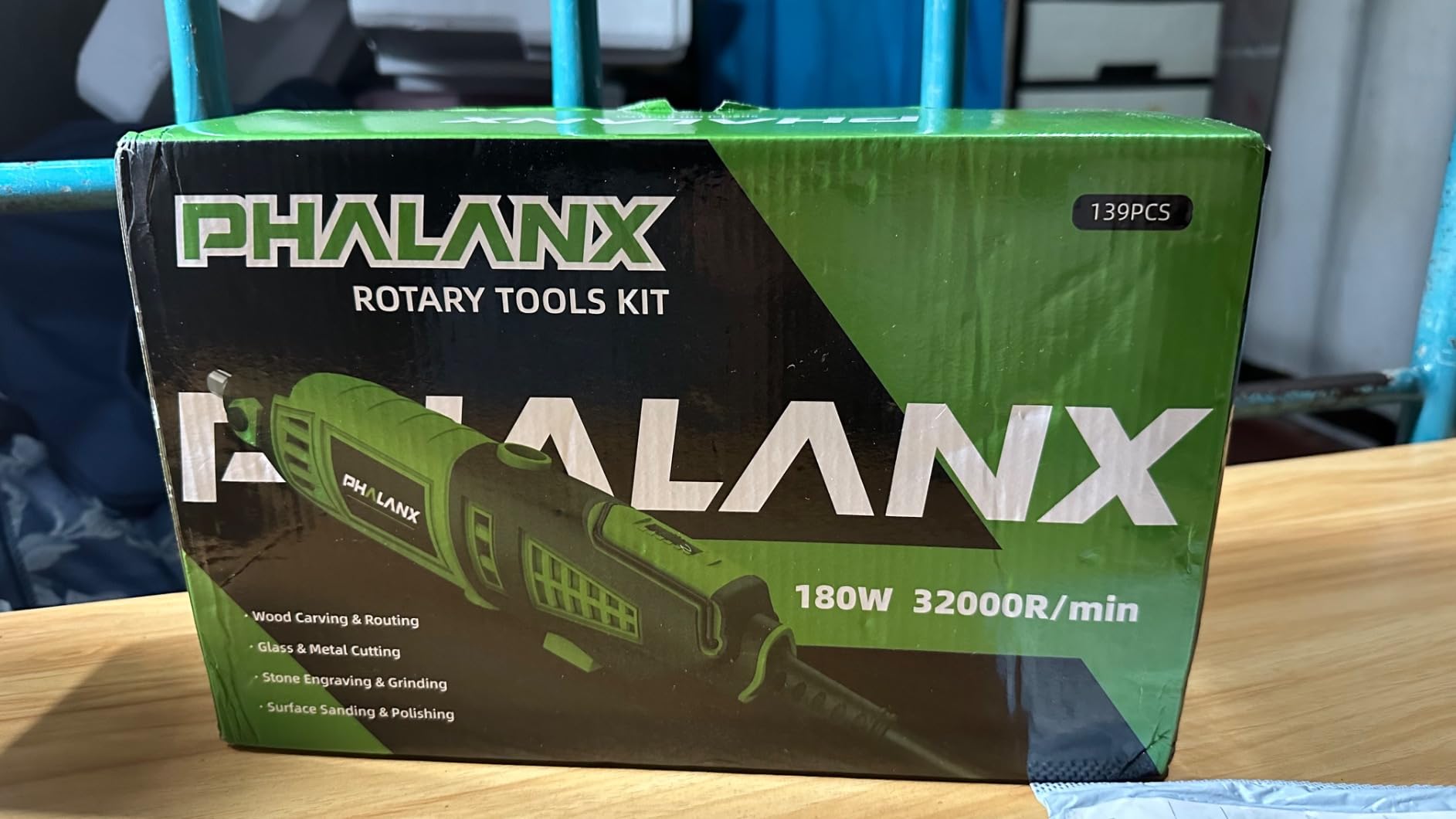 180W Rotary Tool Kit, 1.5-Amp PHALANX 6 Variable Speed with Flex Shaft, 8000-32000RPM Multi-Tool& 139pcs Accessories Kit, Power Multiuse Set Prefect for Crafting Projects and DIY Creations… customer photo 2