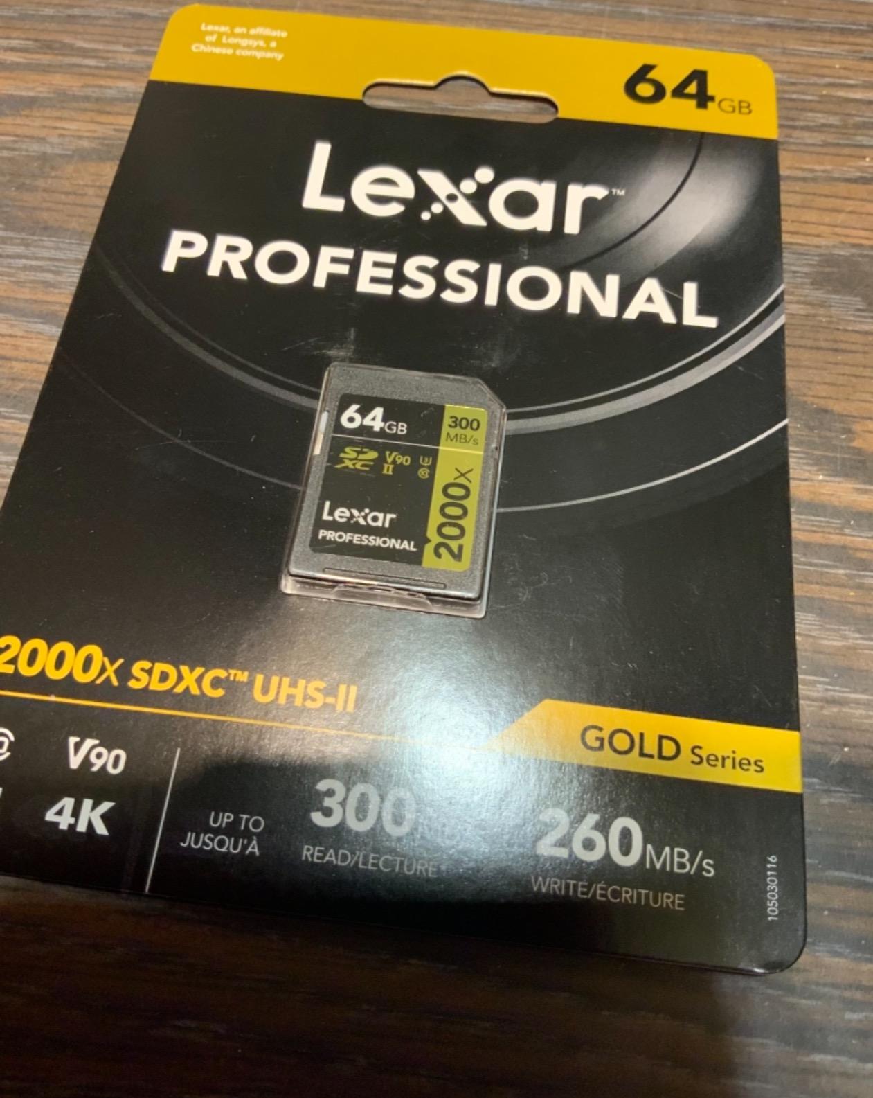 Lexar 256GB 2000x SD Memory Card, 300MB/s Read, 8K, V90, U3, UHS-II customer photo 1