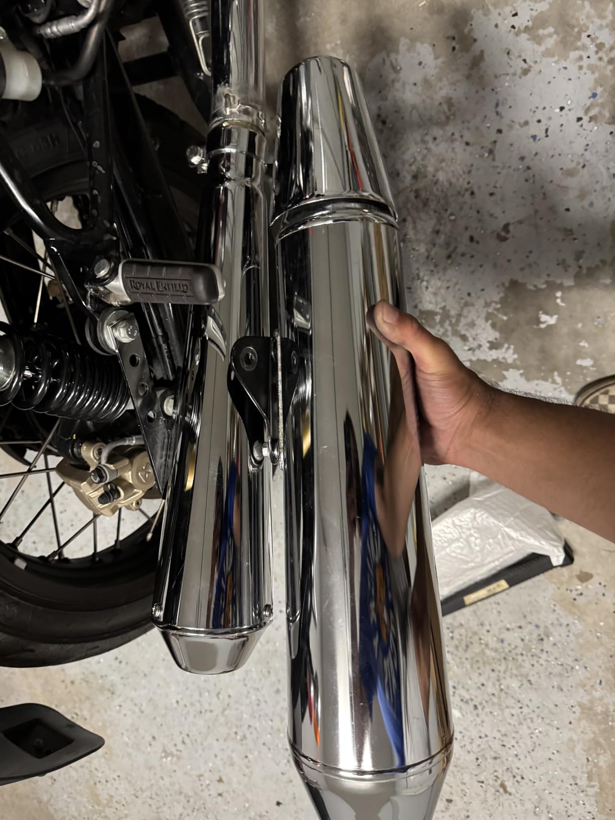Sporacingrts Stainless Steel Motorcycle Exhaust Muffler Silver customer photo 2