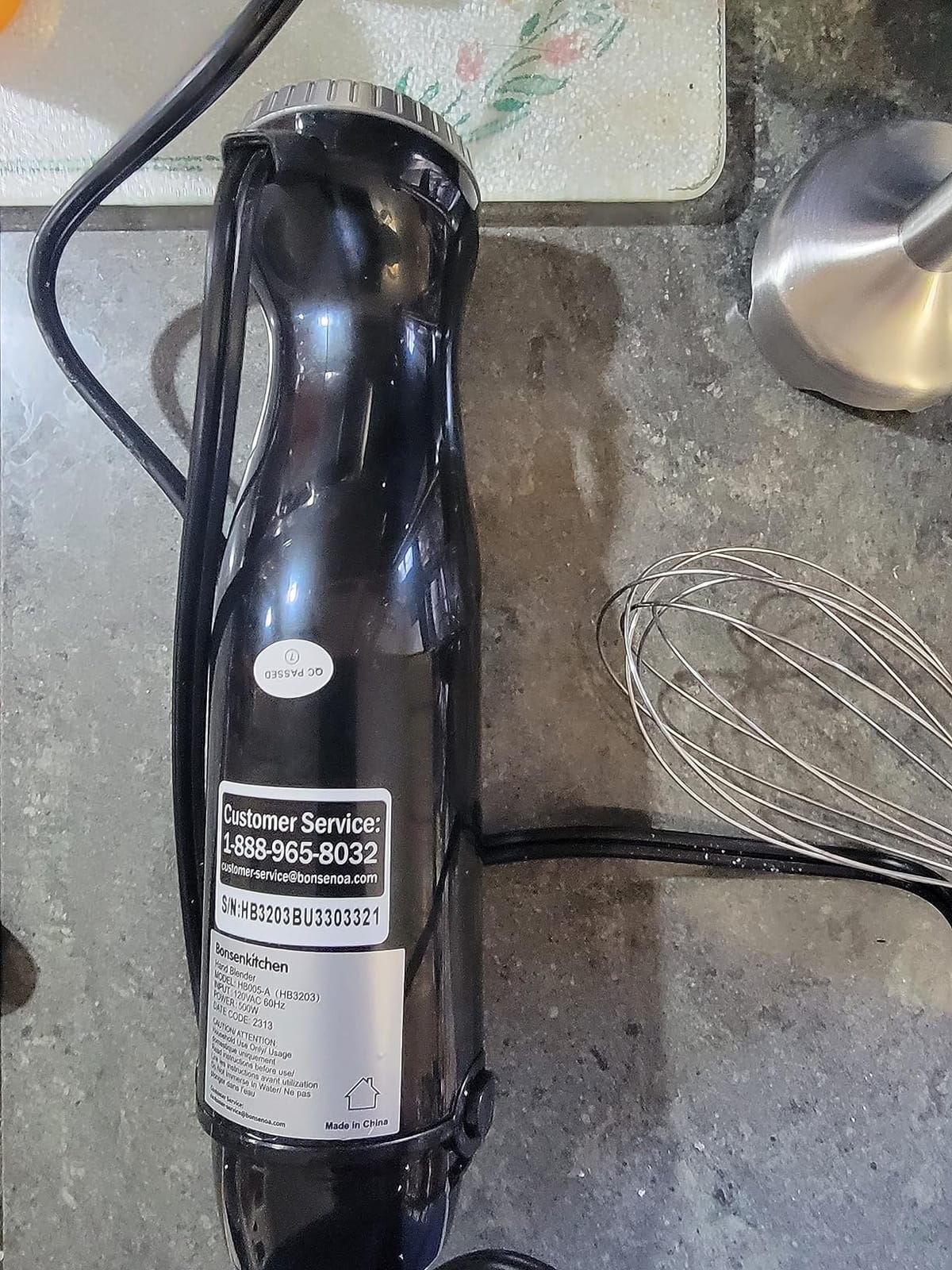 Bonsenkitchen Immersion Blender with Food Processor, 20 Speeds & Turbo Mode customer photo 1