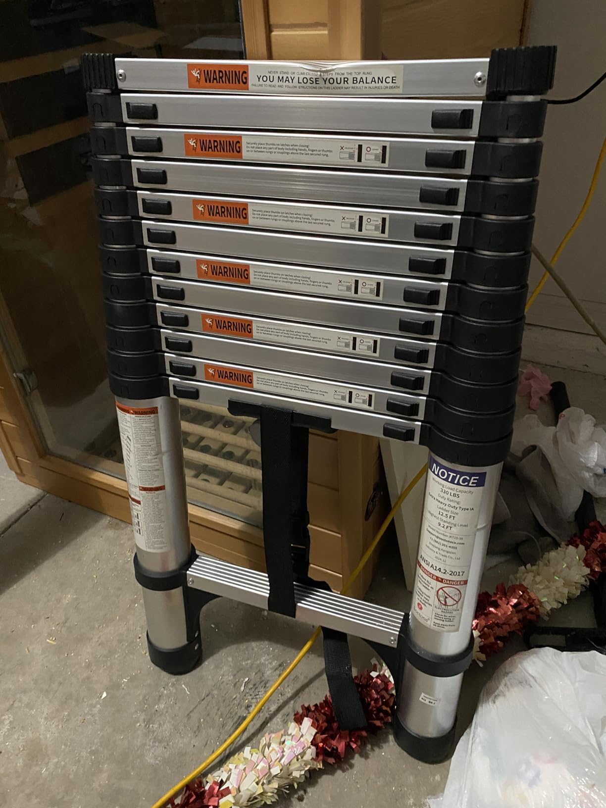 SocTone Telescoping Ladder, Stabilizers, Extension Ladder(12.5FT Standard) customer photo 2