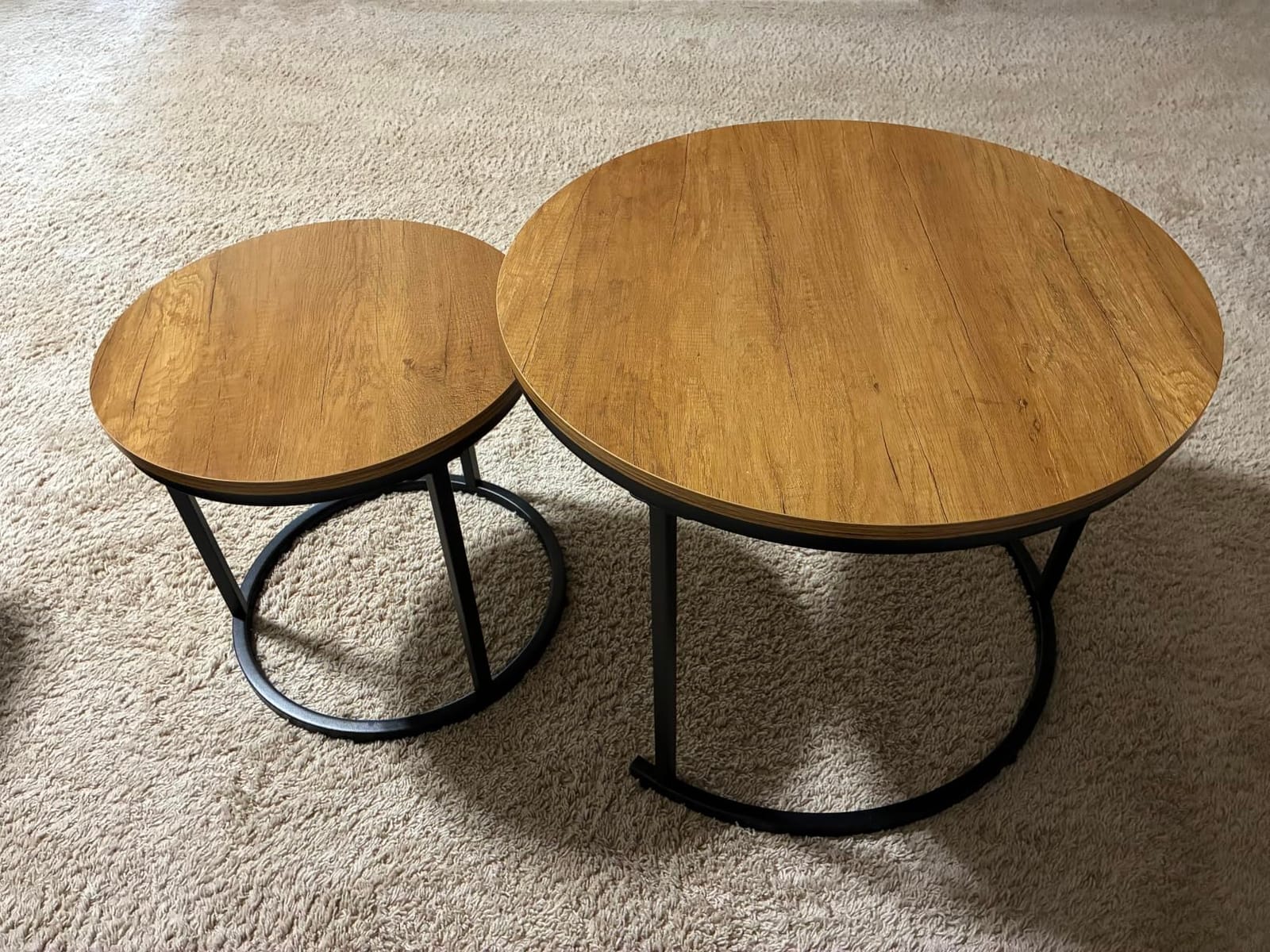 Smuxee Nesting Coffee Table Set of 2, 23.6