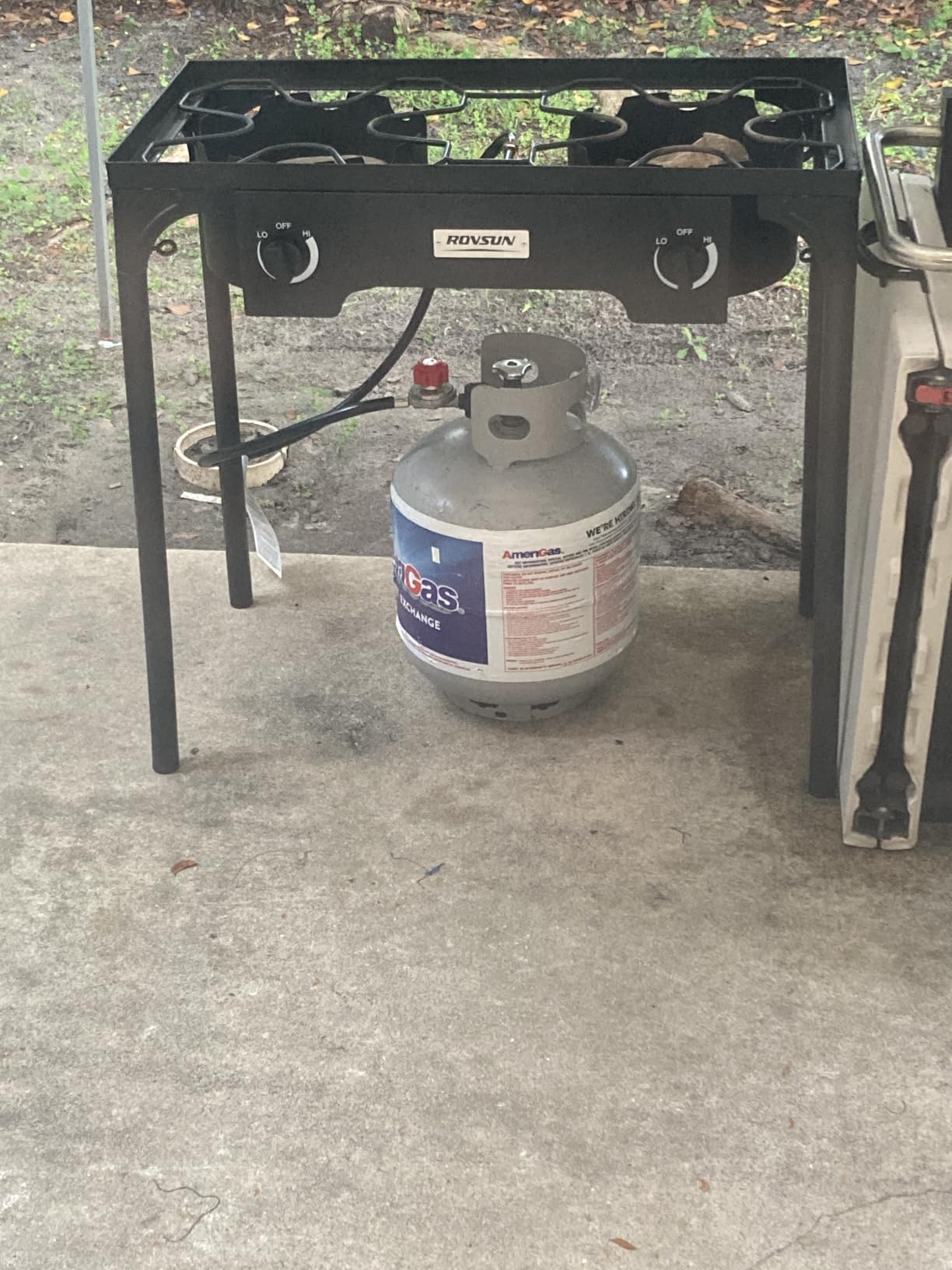 Bonnlo 2 Burner Outdoor Portable Propane Stove Gas Cooker, Heavy Duty Iron Cast Patio Burner with Detachable Stand Legs for Camp Cooking (2-Burner 150,000-BTU) customer photo 2