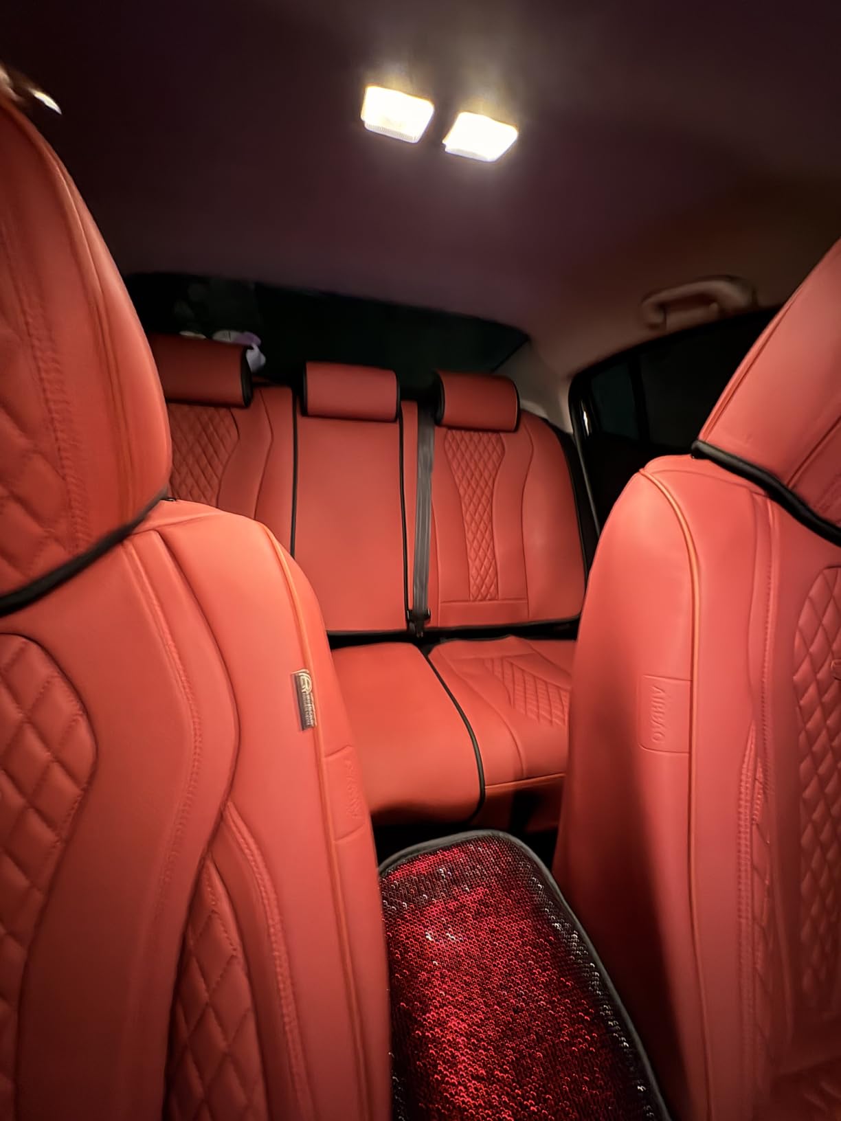 Coverado Seat Covers, Car Seat Covers Full Set, Black Car Seat Cover, Car Seat Covers Front Seats Back Seat Cover, Waterproof Car Seat Cushion, Leather Seat Covers Seat Protector Fit for Most Cars customer photo 2