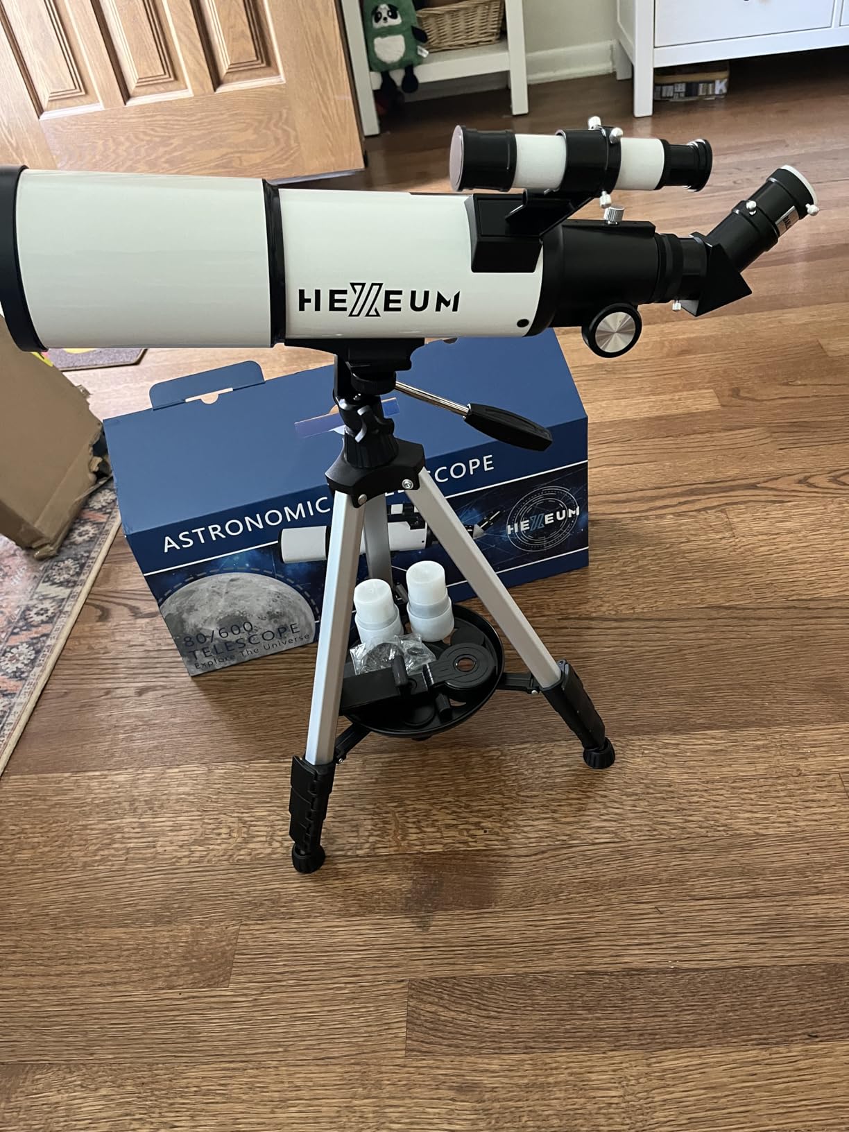 Koolpte Telescope for Adults & Beginner Astronomers - 80mm Aperture 600mm Fully Multi-Coated High Transmission Coatings with AZ Mount Tripod Phone Adapter, Carrying Bag, Wireless Control. customer photo 2