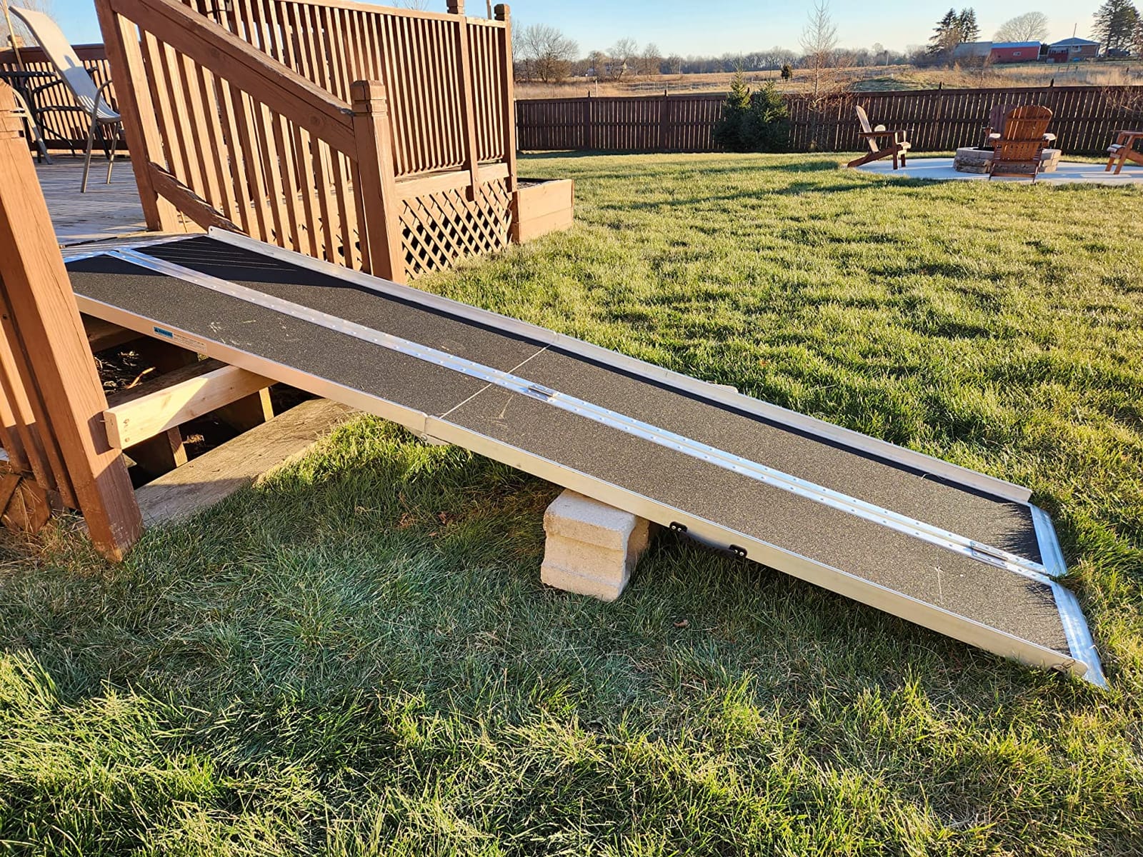 Portable Wheelchair Ramps 3FT for Home Steps, Non-Skid, Aluminum customer photo 1