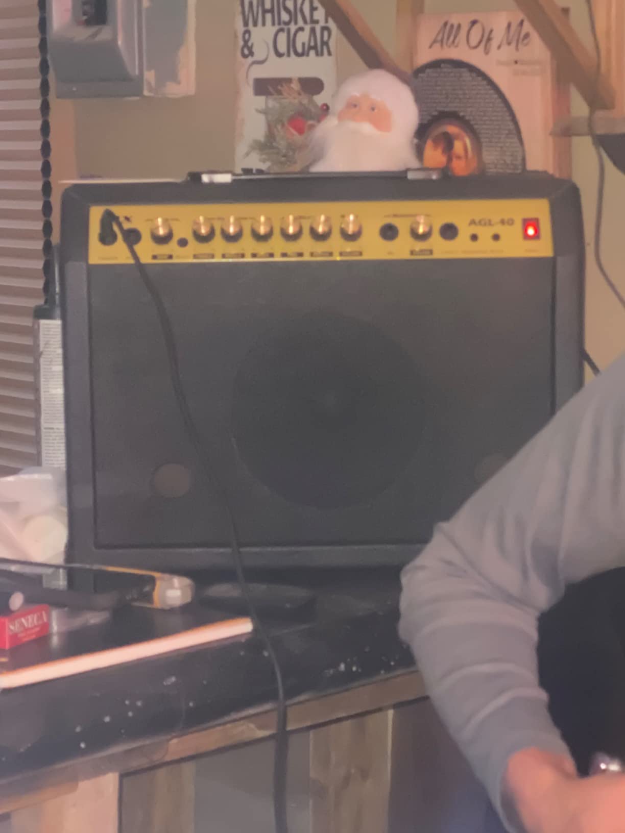 LyxPro 40 Watt Electric Guitar Amplifier | Solid State Studio Amp with 8” 4-Ohm Speaker, Custom EQ Controls, Drive, Delay, ¼” Passive/Active/Microphone Inputs, Aux in & Headphone Jack - Green customer photo 2