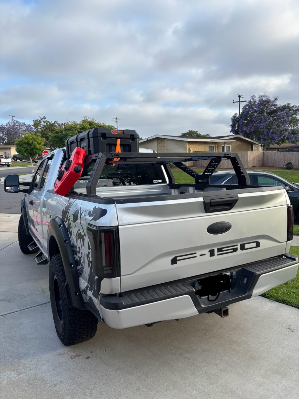 Tyger Auto Plate Style Overland Bed Rack for Full-Size Pickup Trucks | Compatible with Ram 1500 & HD, Ford F-Series, Silverado, Sierra, Titan & XD (see image for size chart) | TG-BK2U55637, Black customer photo 2